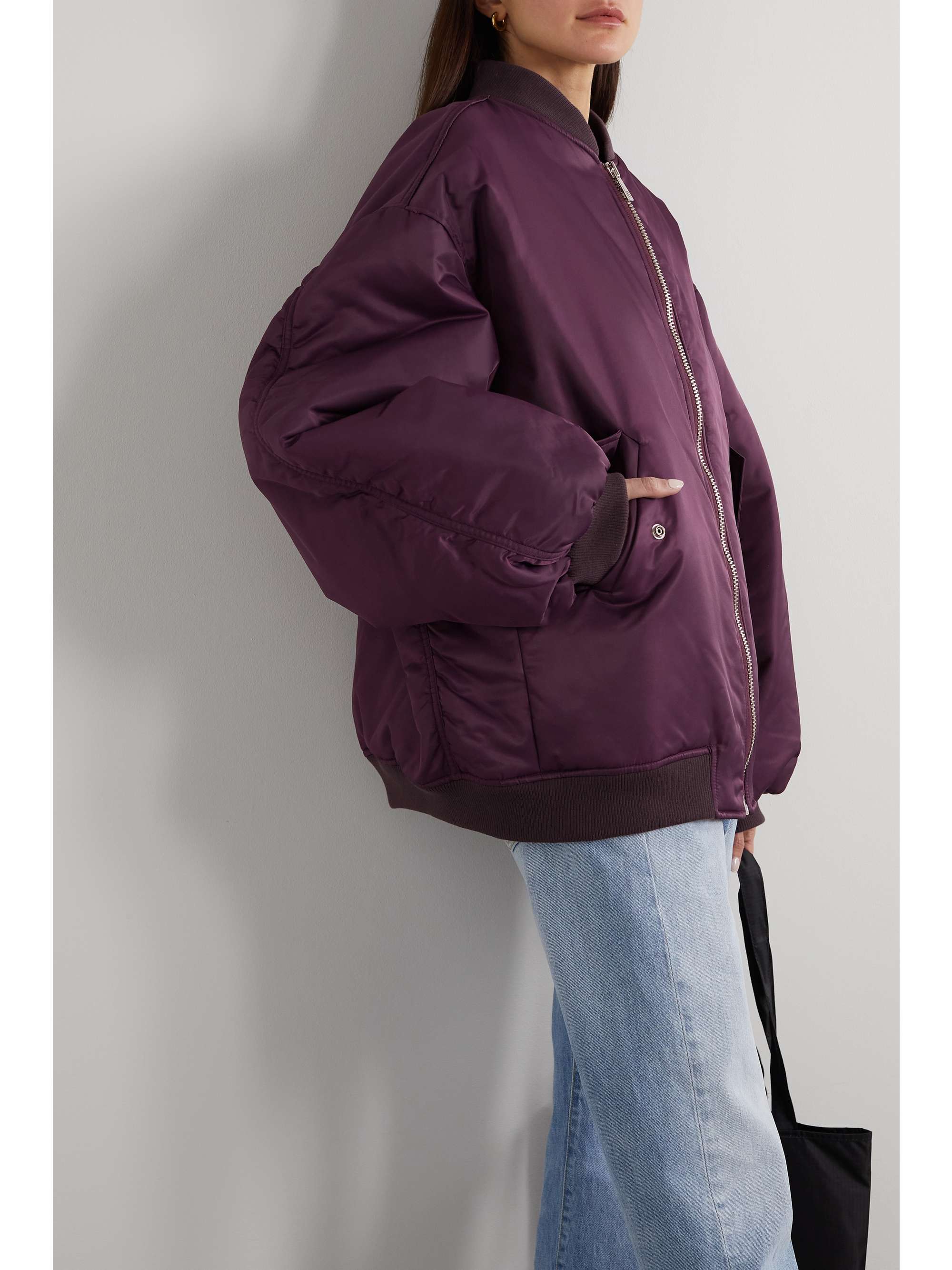 Purple Astra Oversized Shell Bomber Jacket Frankie Shop Net A Porter Purple Astra Oversized Shell Bomber Jacket Frankie Shop Net A Porter