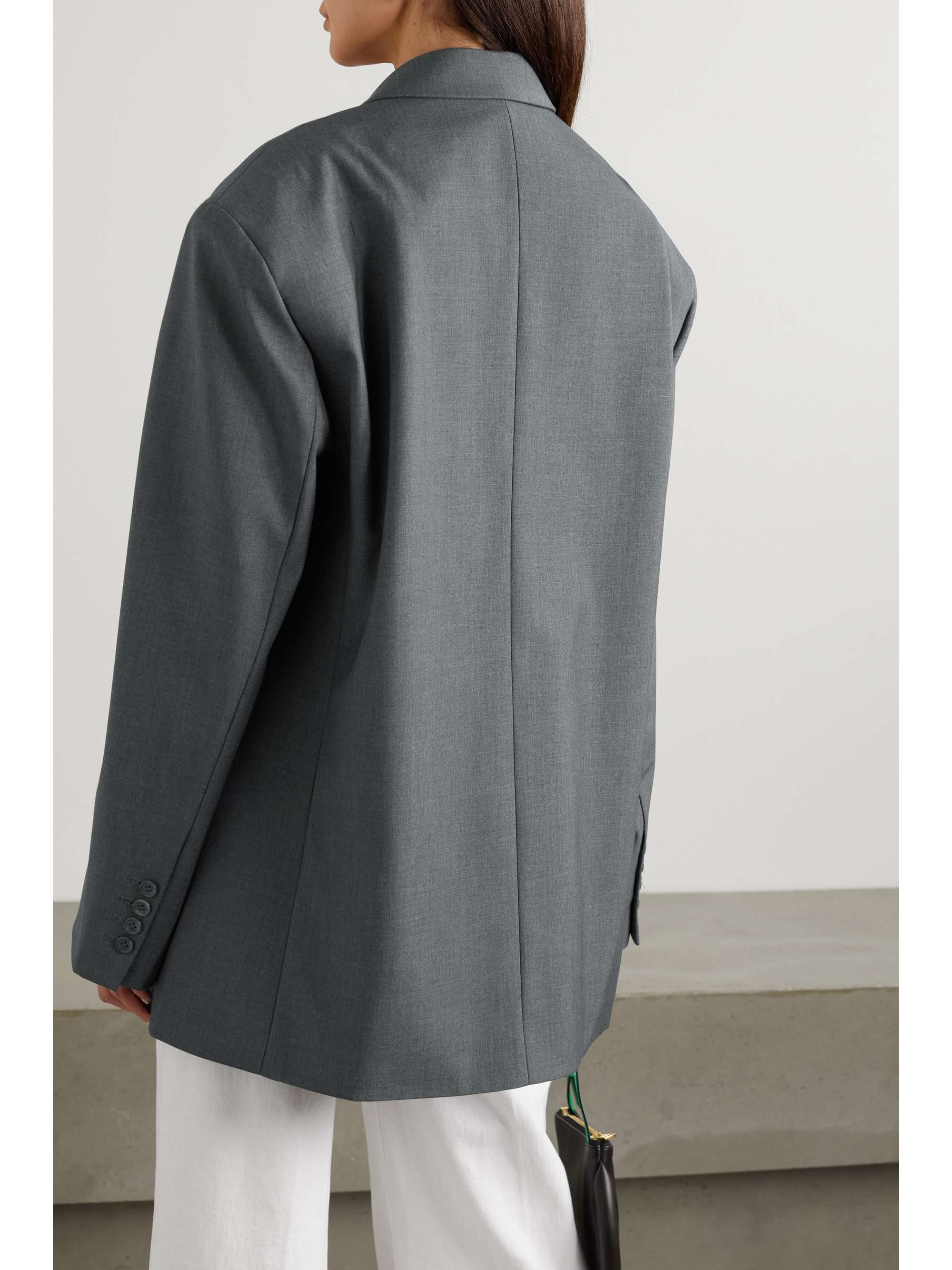 FRANKIE SHOP Gelso oversized grain de poudre blazer