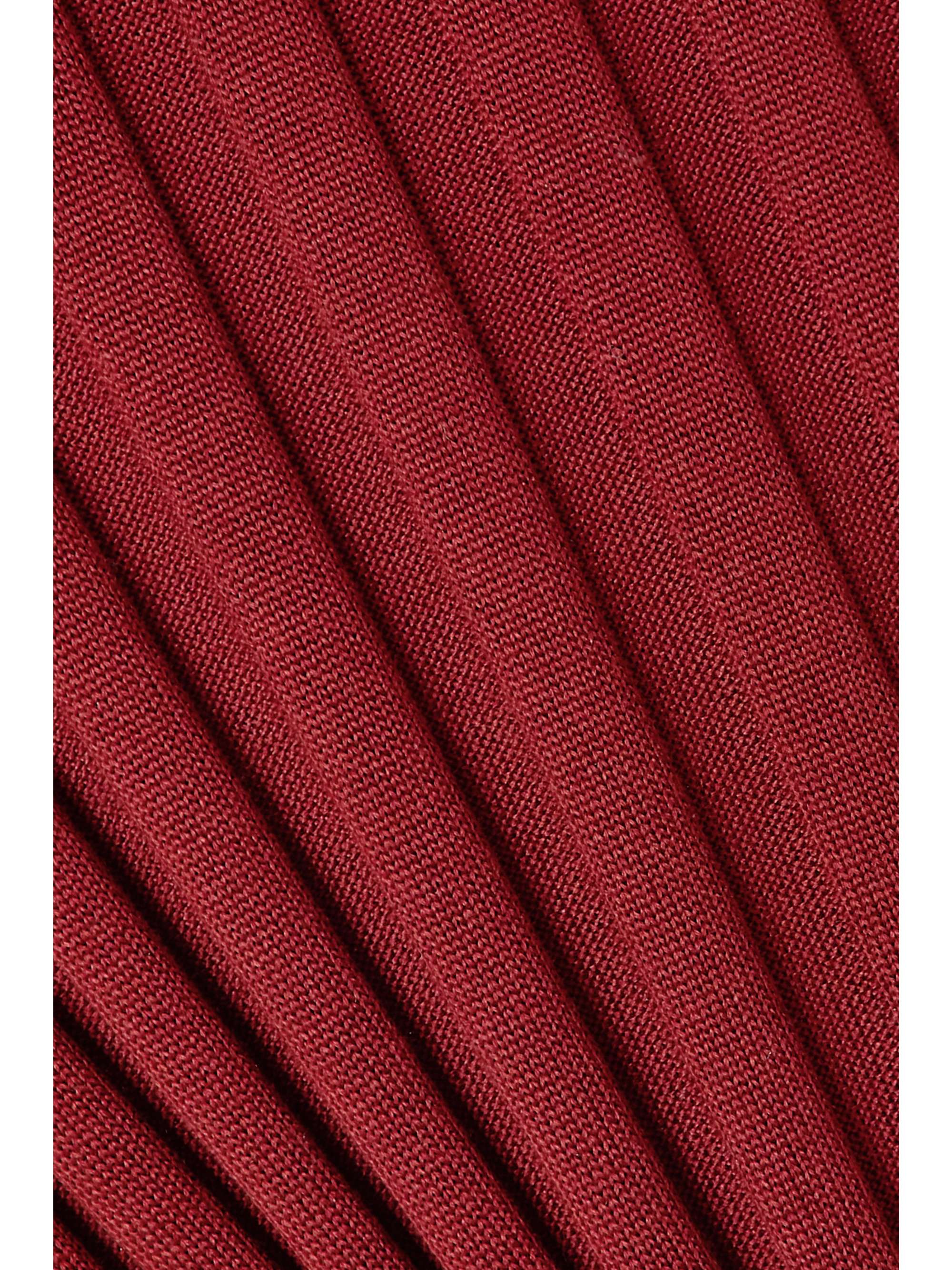 LUKHANYO . MDINGI One-shoulder fringed ribbed silk maxi dress