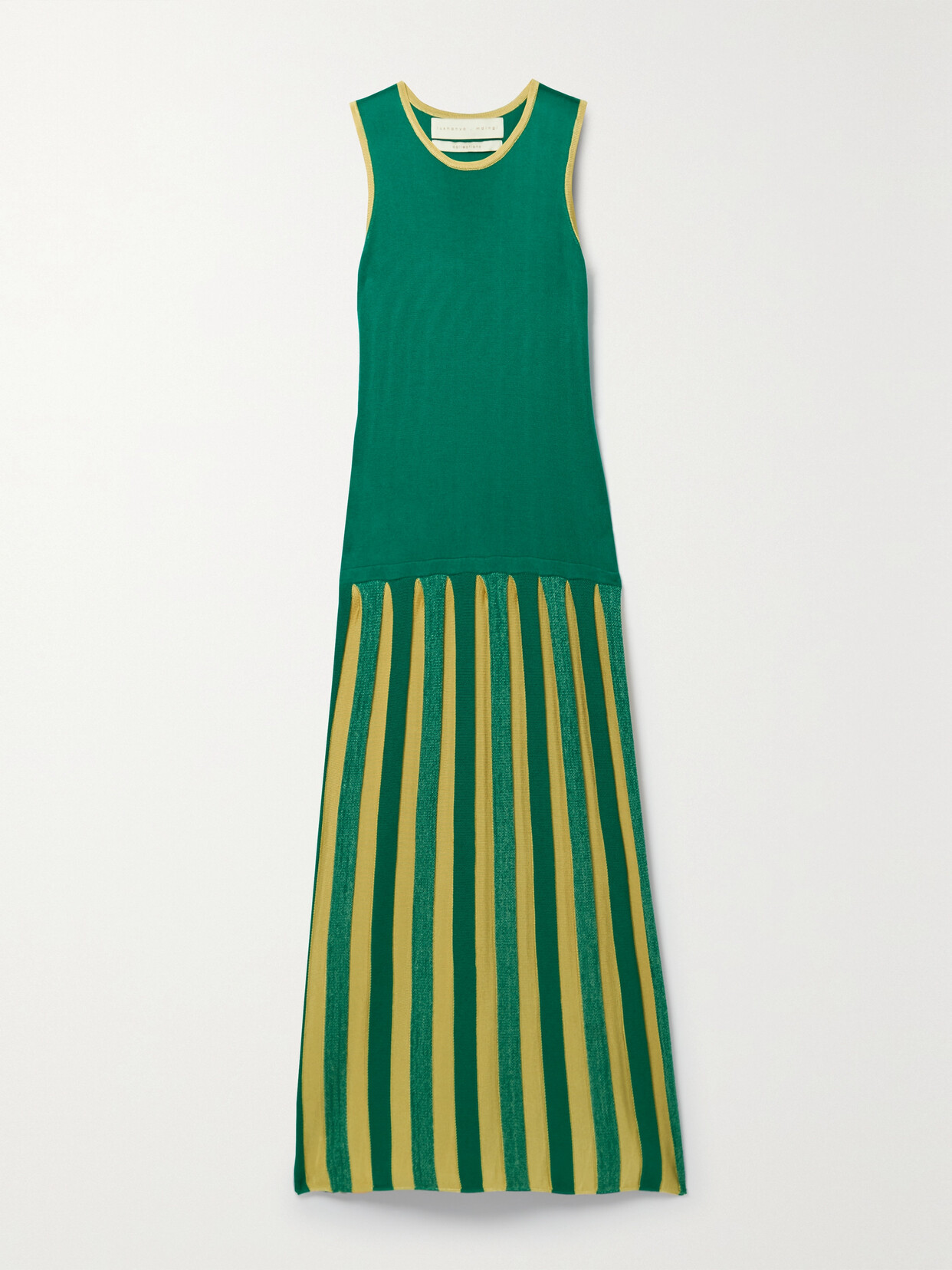 Lukhanyo Mdingi Pleated Silk-blend Midi Dress - Green