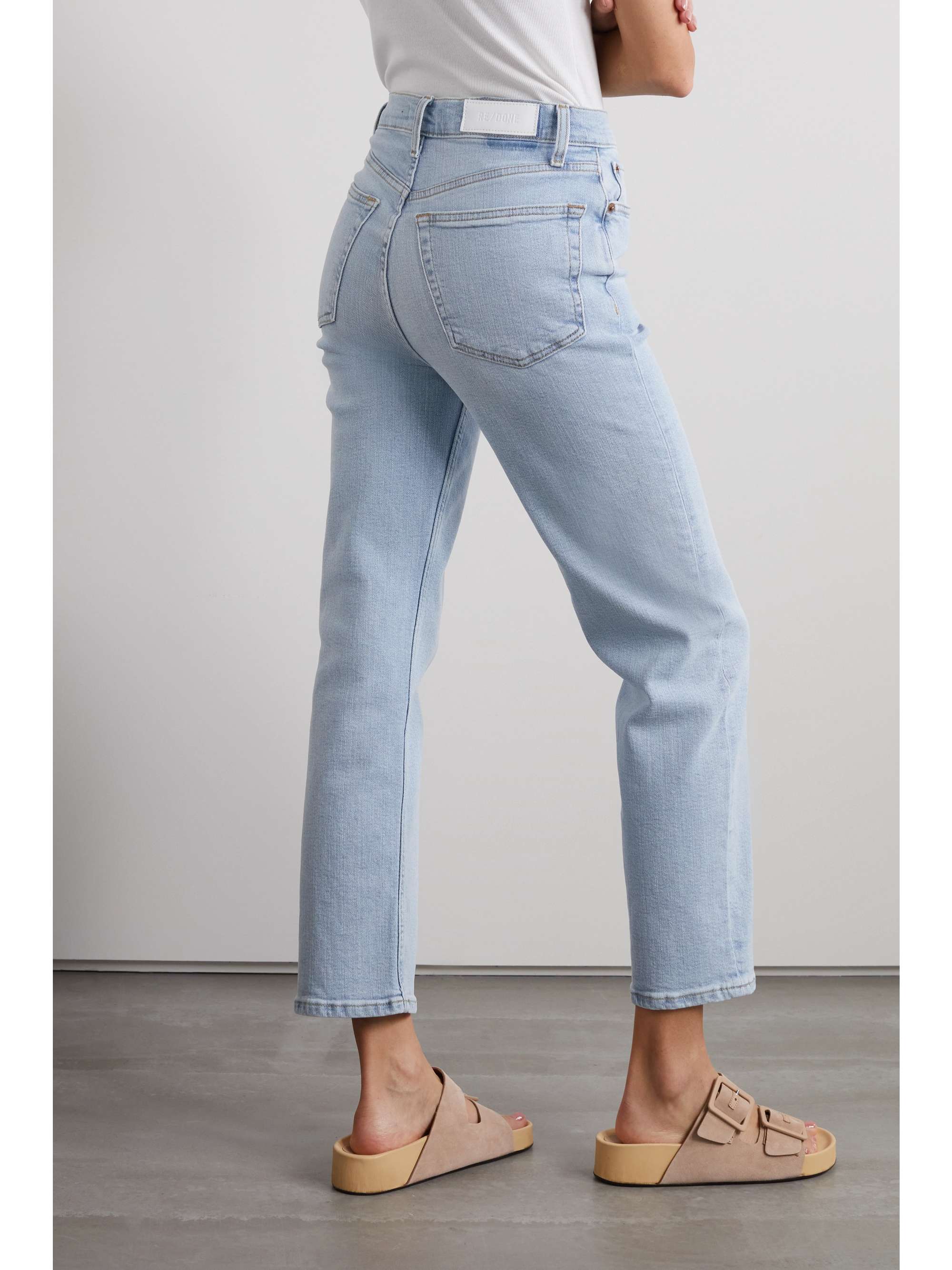 RE/DONE Stove Pipe high-rise straight-leg jeans