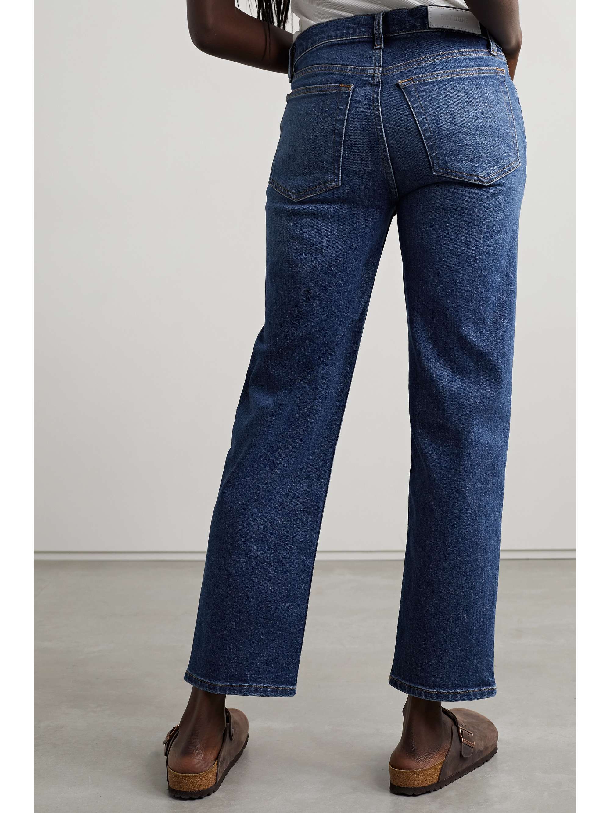 RE/DONE 70s Originals Stove Pipe cropped high-rise straight-leg jeans