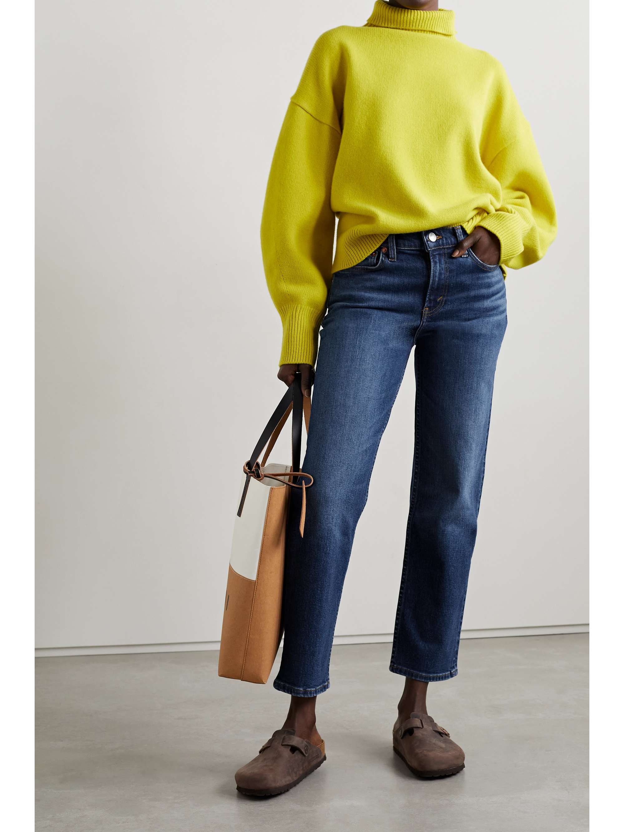 RE/DONE 70s Originals Stove Pipe cropped high-rise straight-leg jeans