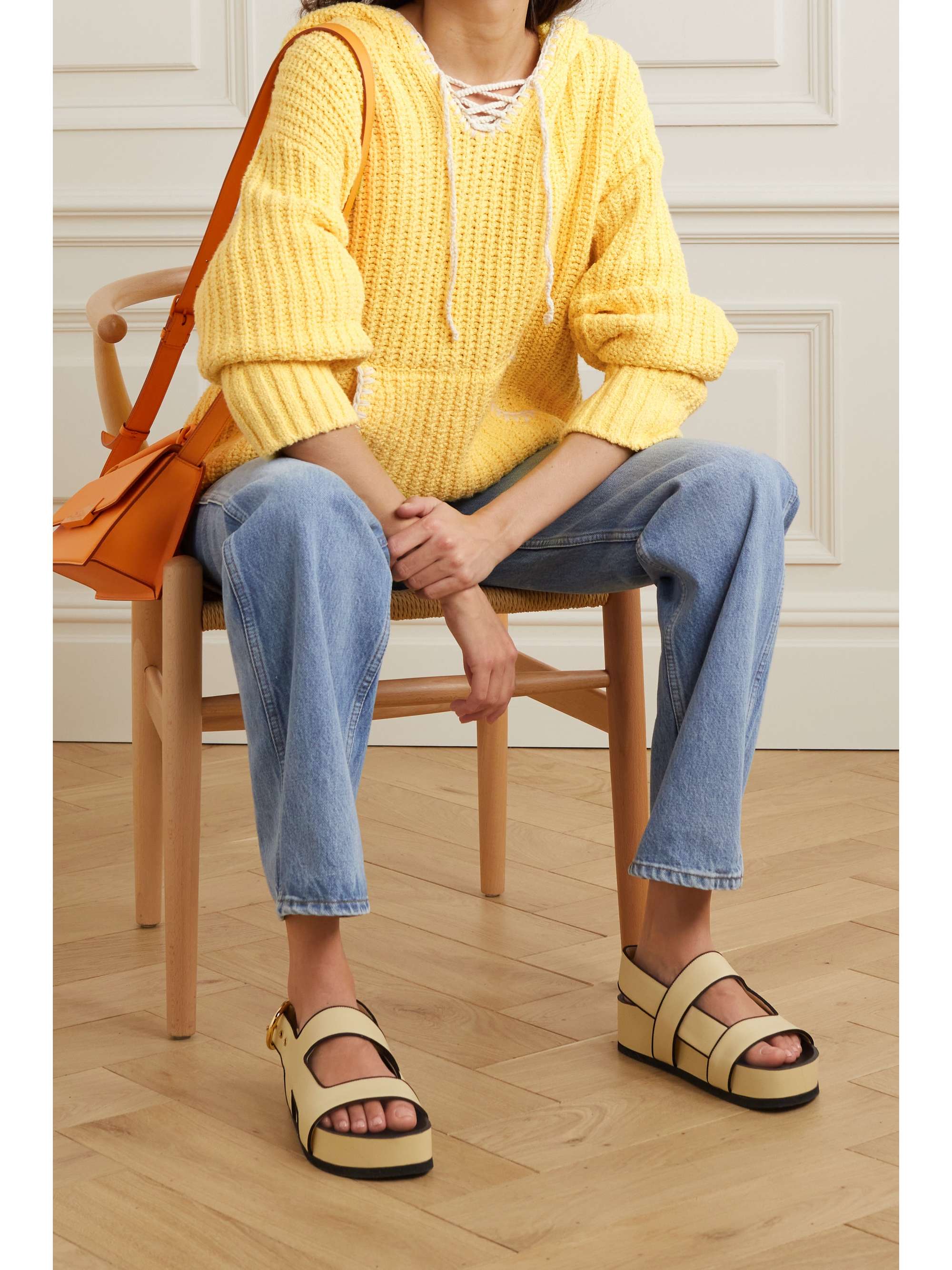 RE/DONE 90s Baja hooded organic cotton-blend sweater