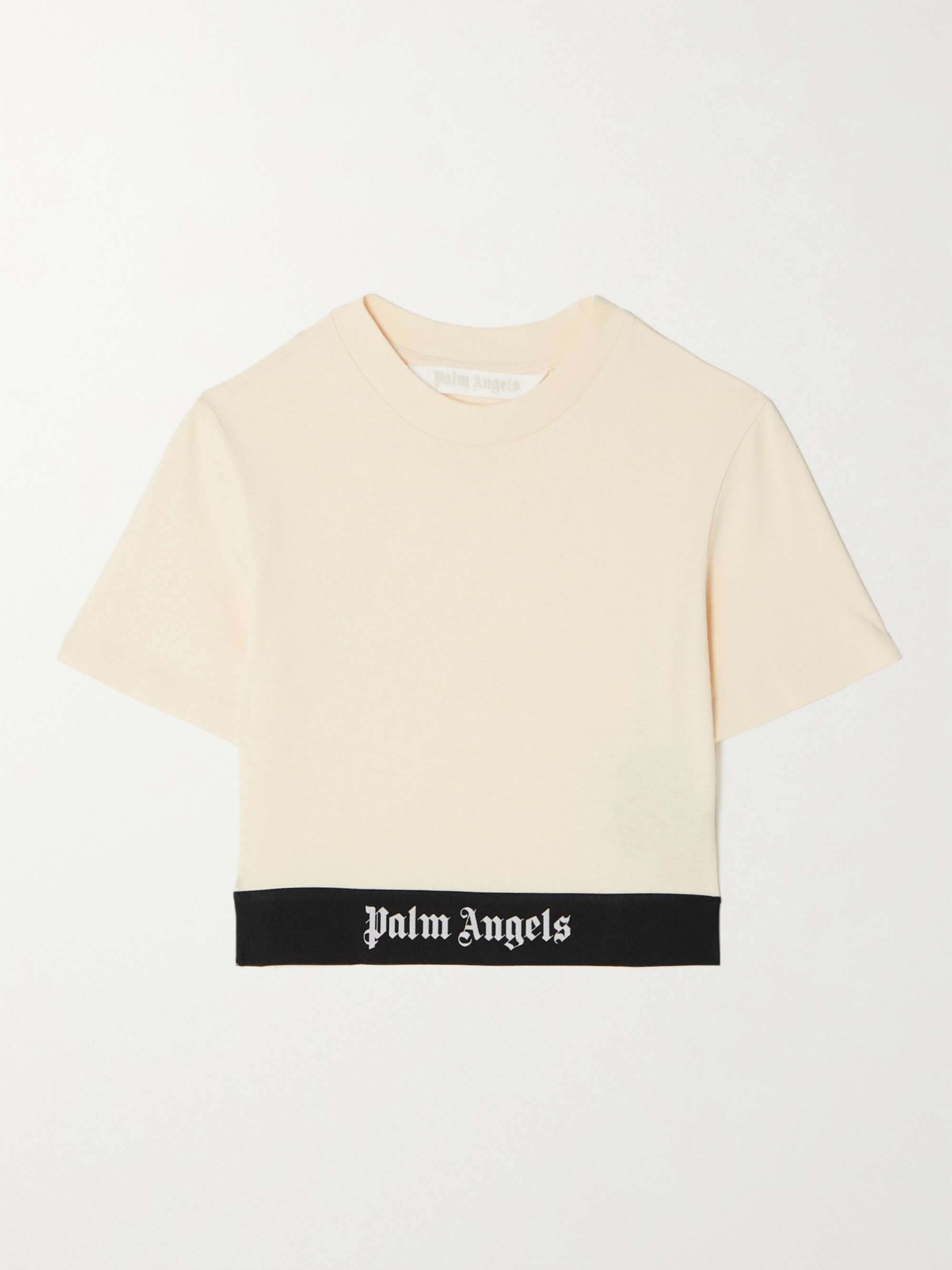 Off-white Cropped cotton-jersey T-shirt 
