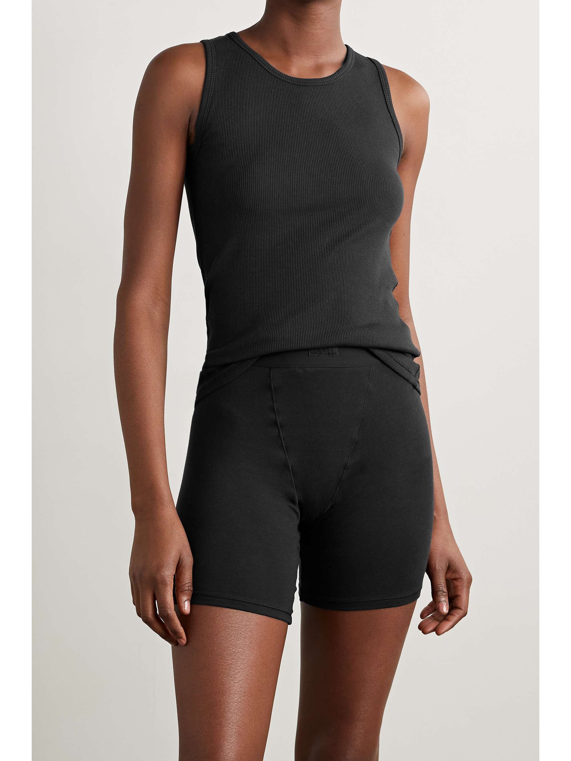 SKIMS Boyfriend stretch-modal and cotton-blend jersey boxer shorts - Marble