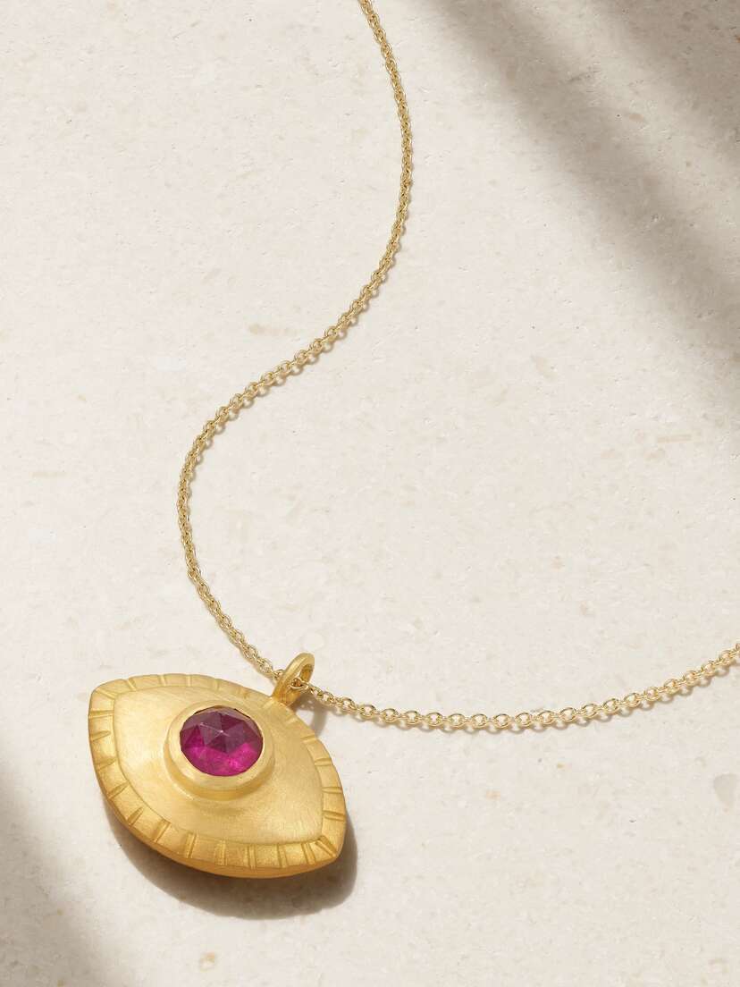 Pippa Small 18-karat Gold Tourmaline Necklace