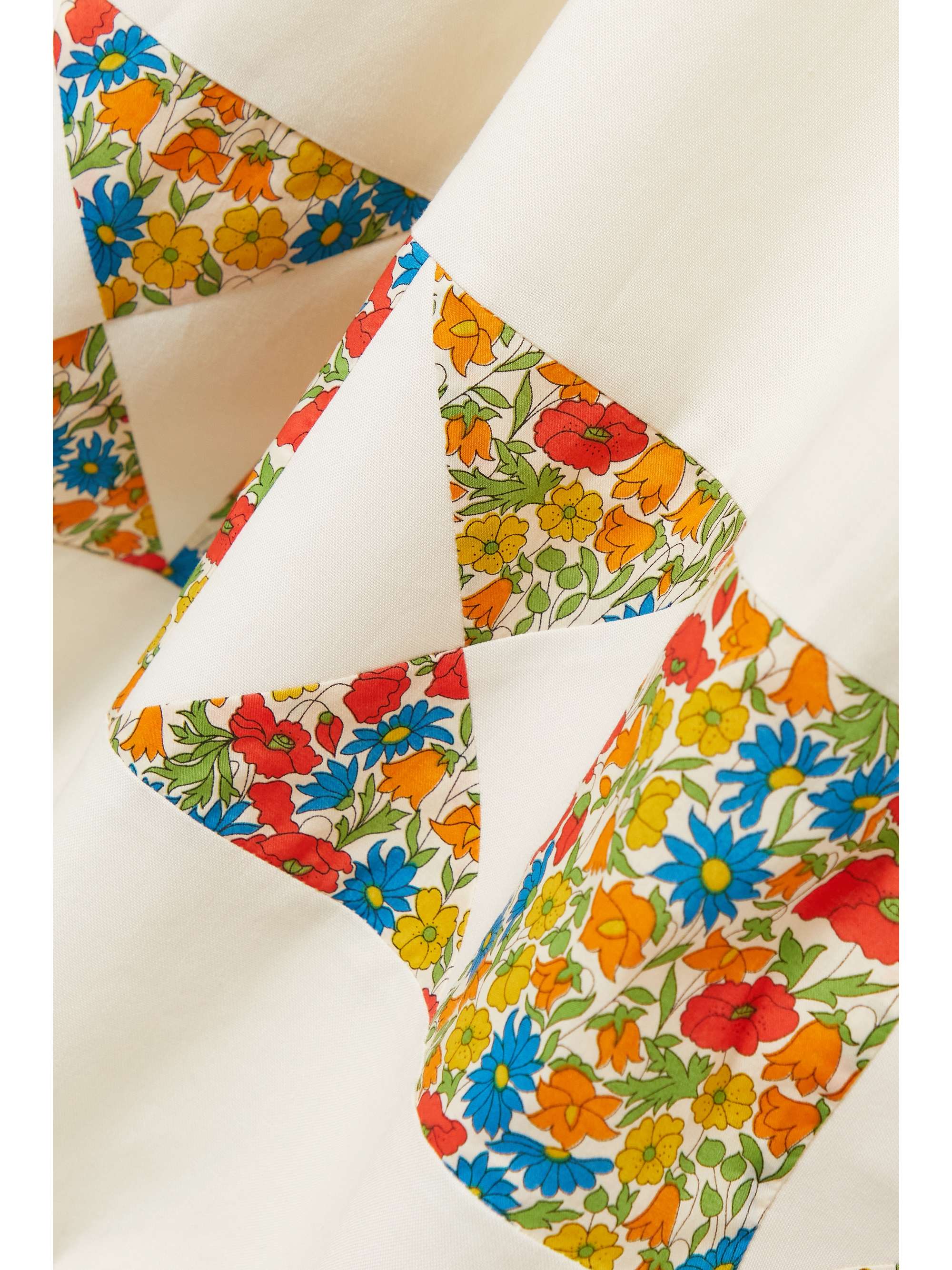 O PIONEERS Jemima patchwork floral-print cotton midi dress