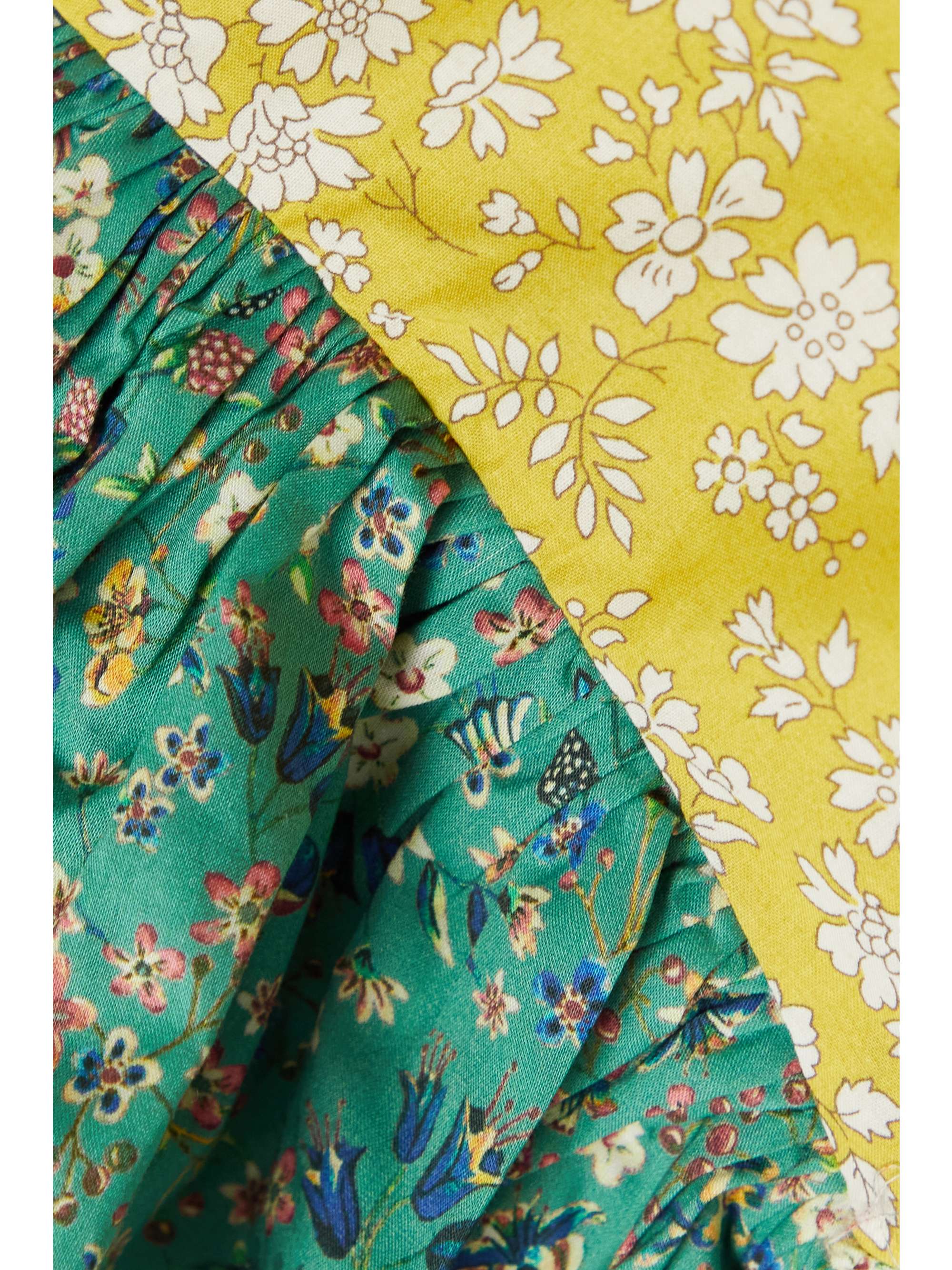 O PIONEERS Dorothy Midikleid aus Baumwolle mit Blumenprint und Rüschen