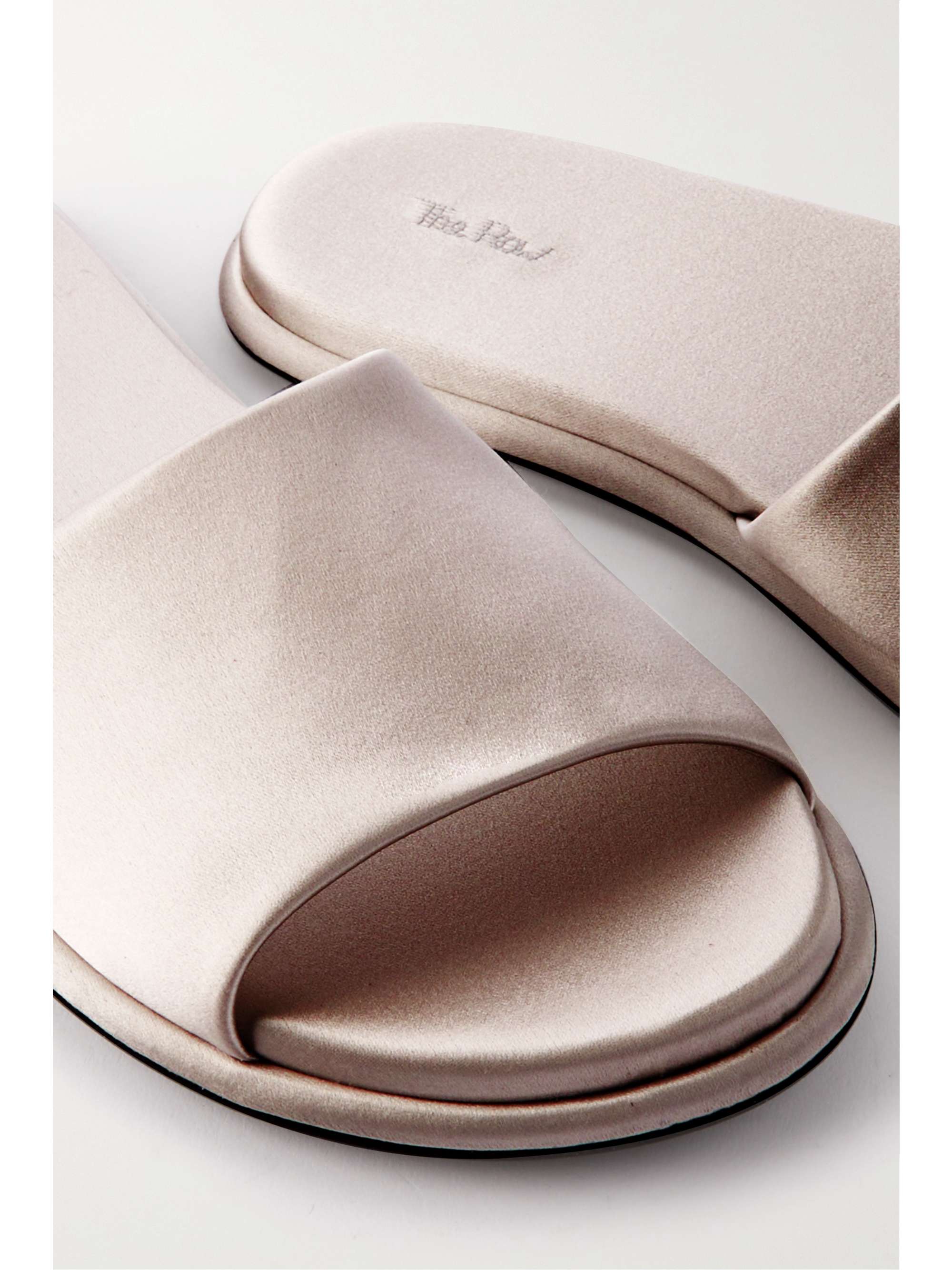 THE ROW Canal satin slides