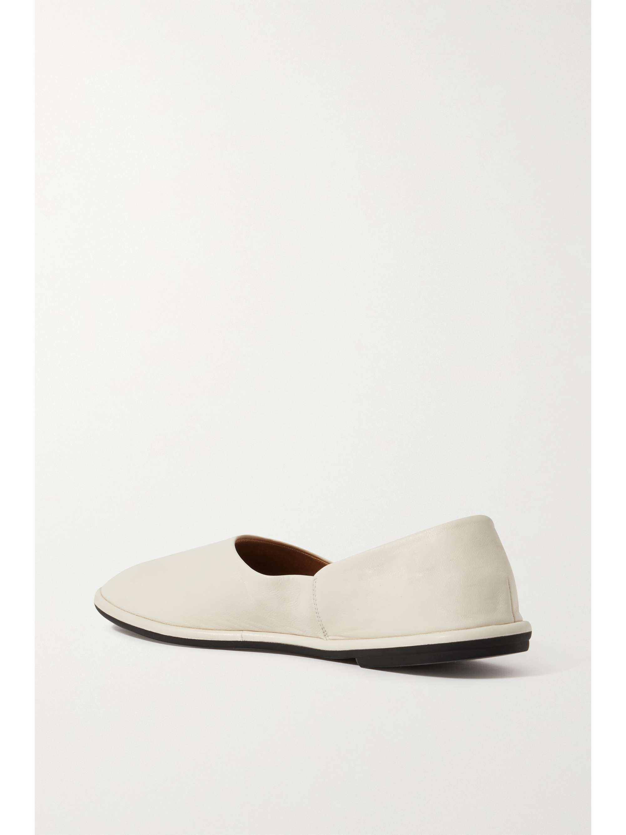 THE ROW Canal leather ballet flats NETAPORTER