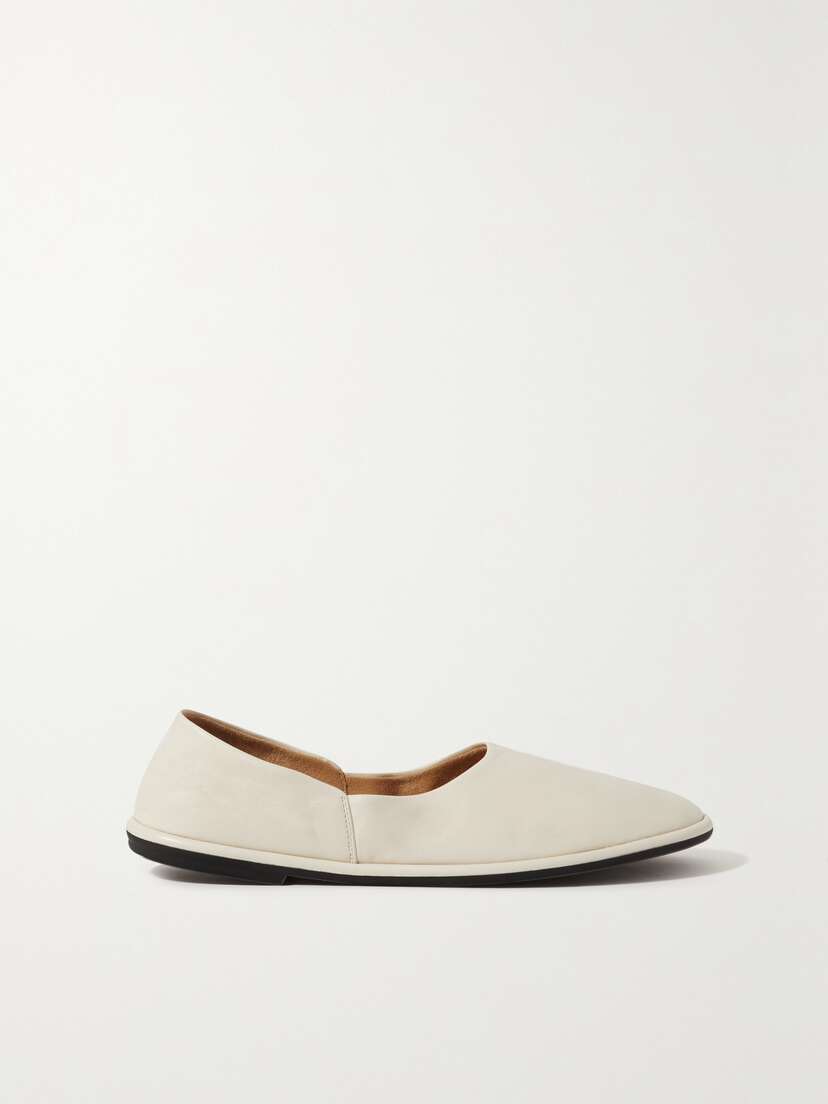 The Row Canal Leather Ballet Flats