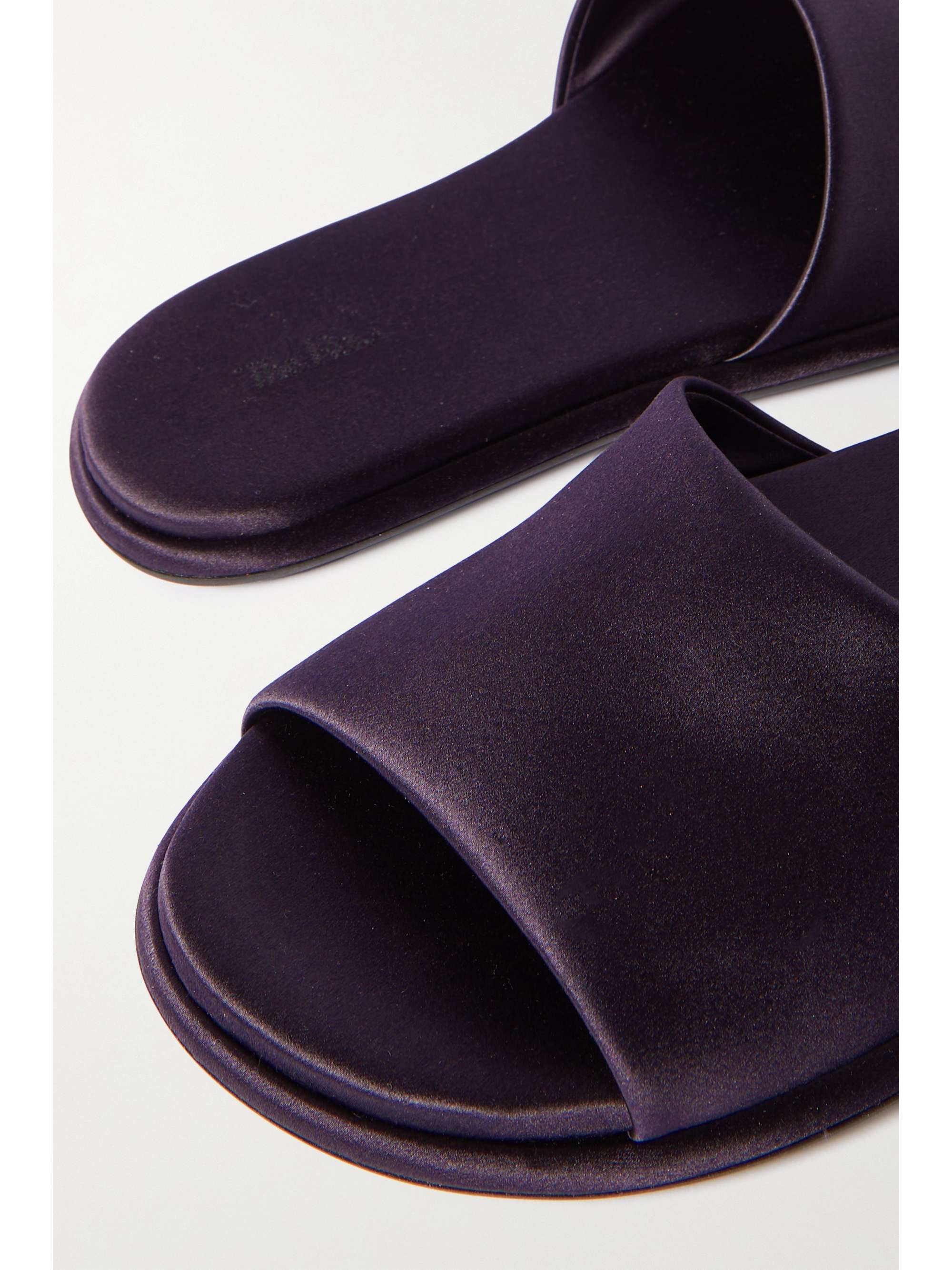 THE ROW Canal satin slides NETAPORTER