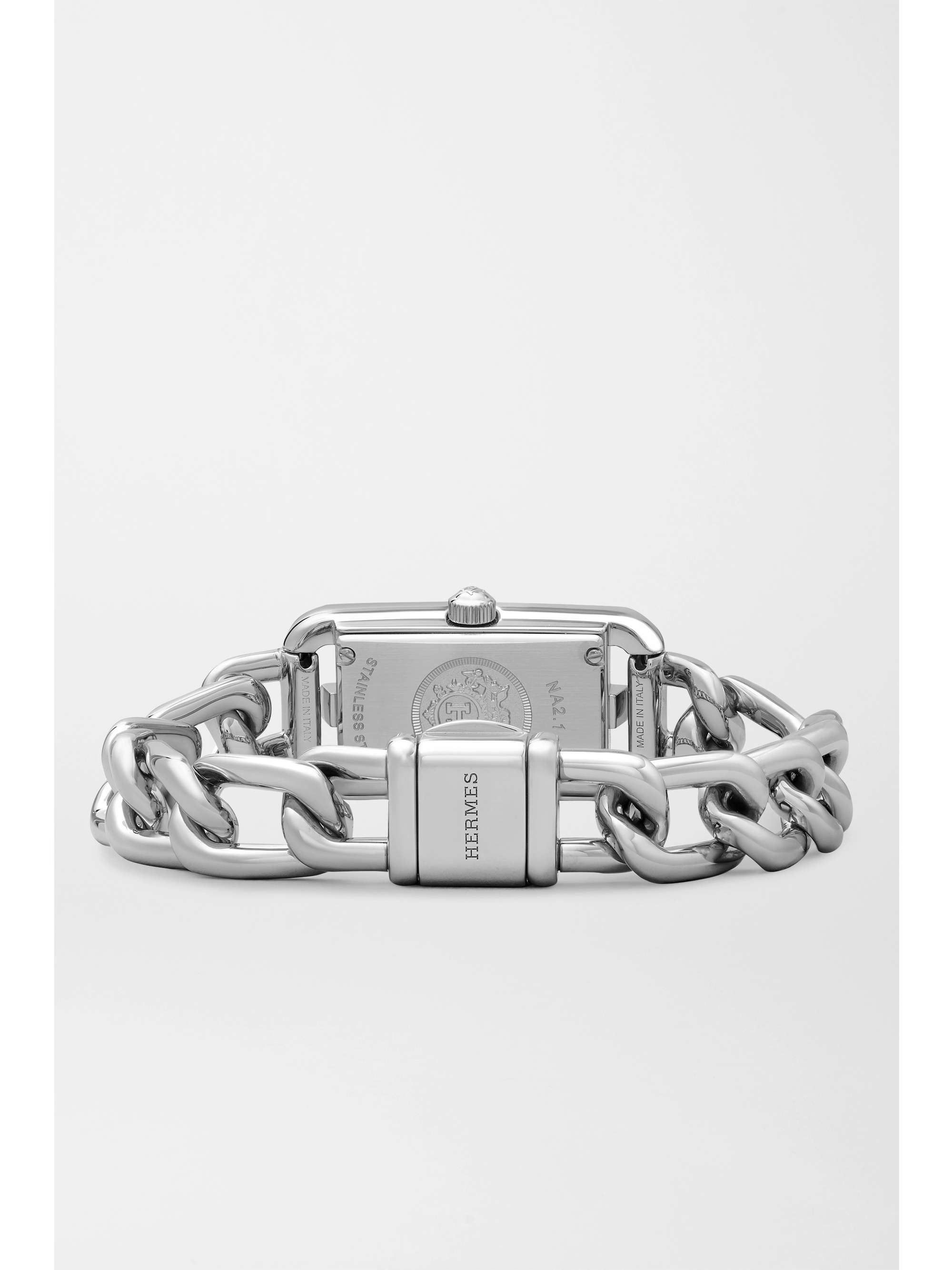 HERMÈS TIMEPIECES Nantucket 29mm small stainless steel, aventurine and diamond watch