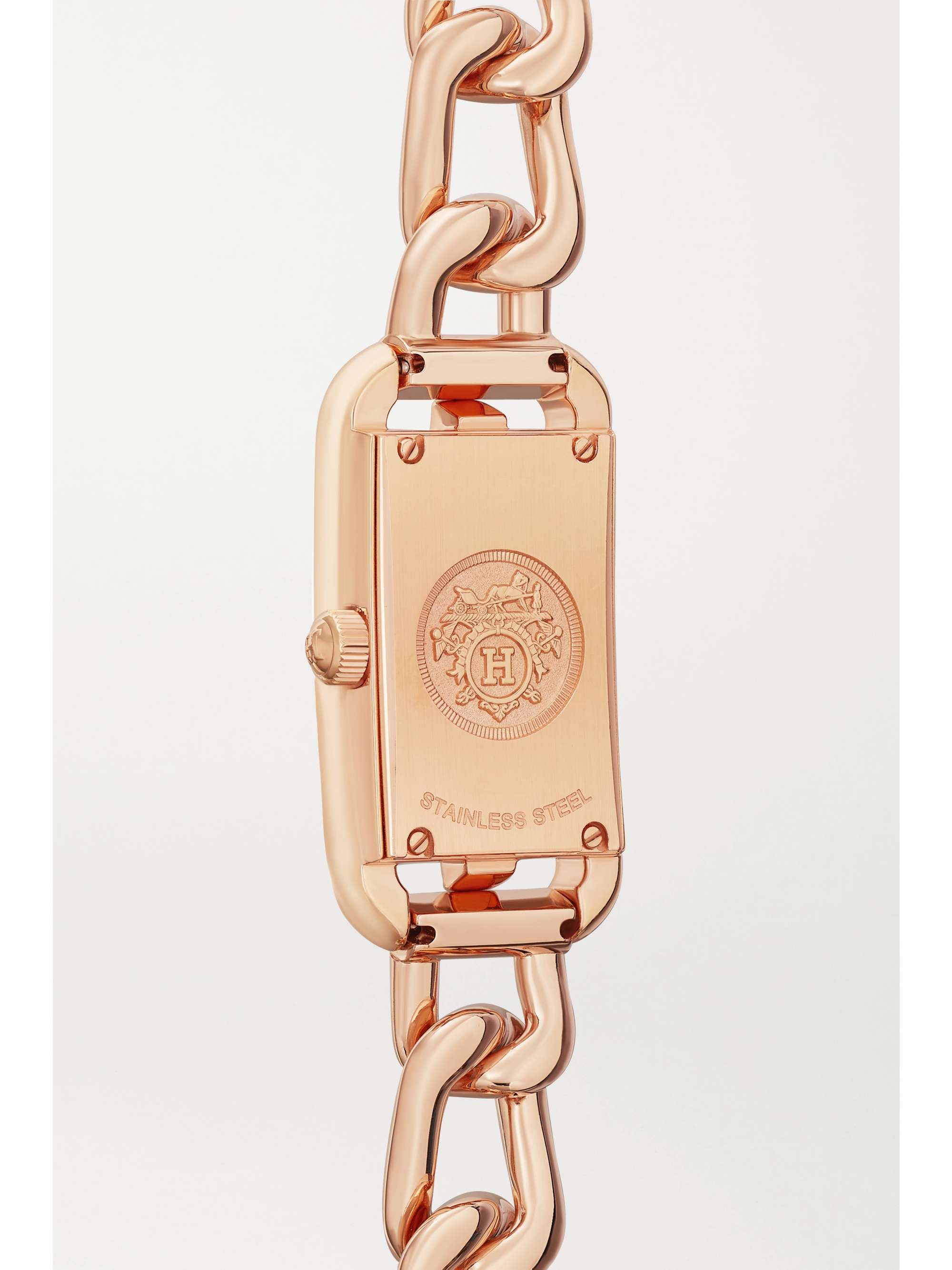 HERMÈS TIMEPIECES Montre en or rose 18 carats (750/1000) et diamants Nantucket Small, 29 mm