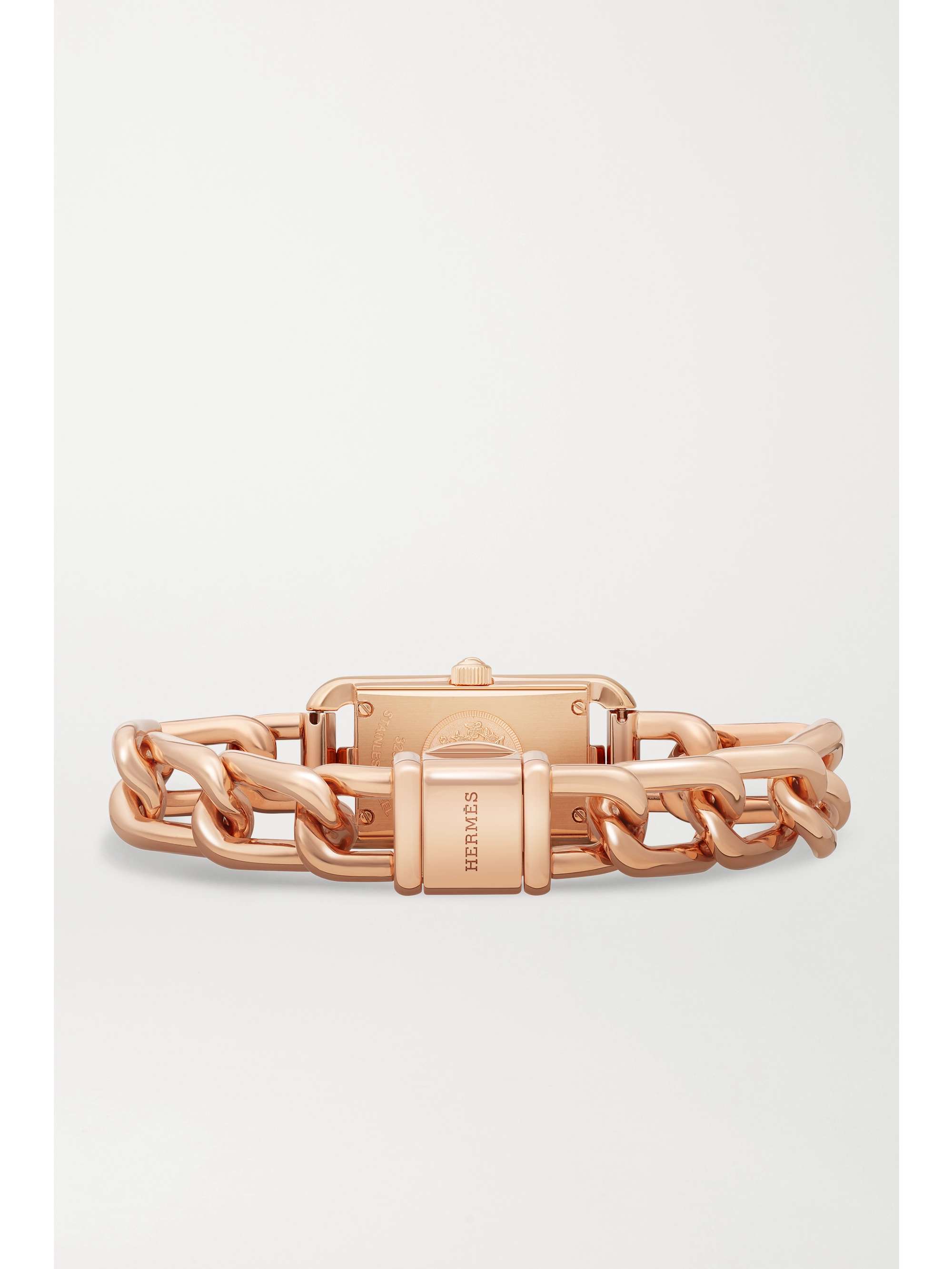 HERMÈS TIMEPIECES Montre en or rose 18 carats (750/1000) et diamants Nantucket Small, 29 mm
