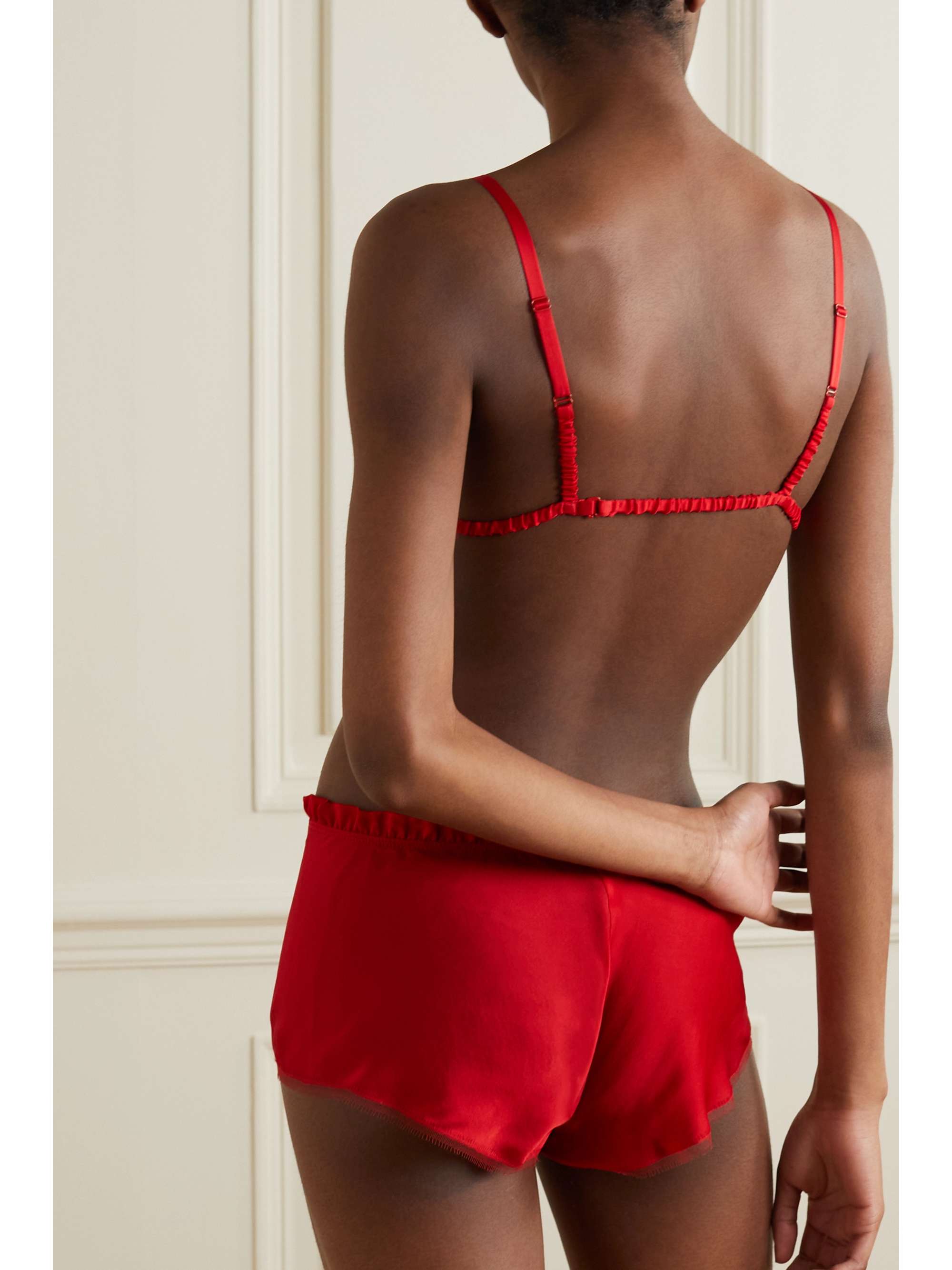 CARINE GILSON Silk-lace soft-cup triangle bra