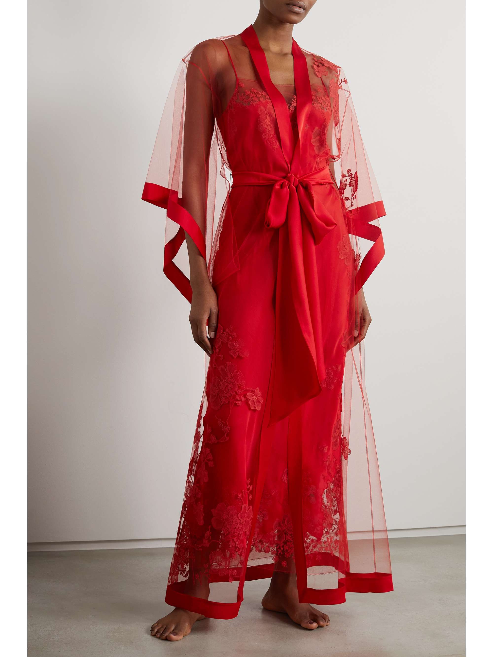 long chiffon robe