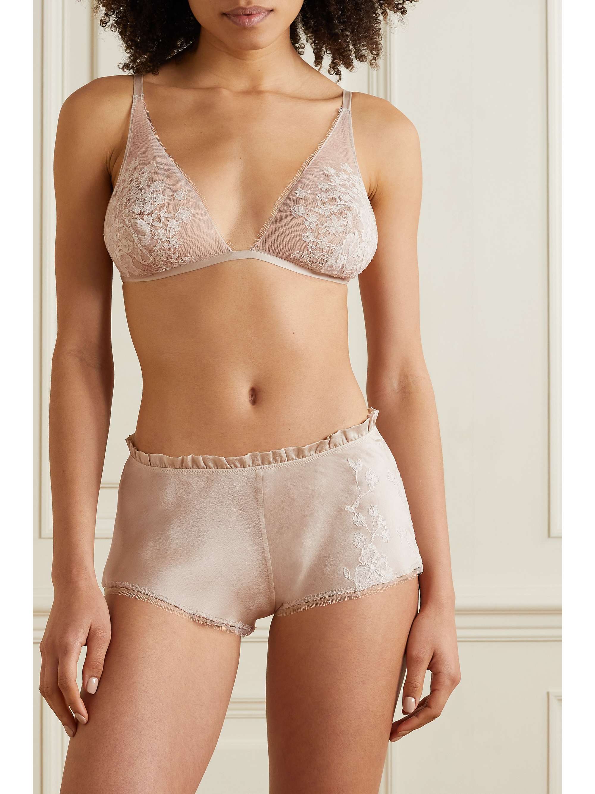 CARINE GILSON Silk-lace soft-cup triangle bra
