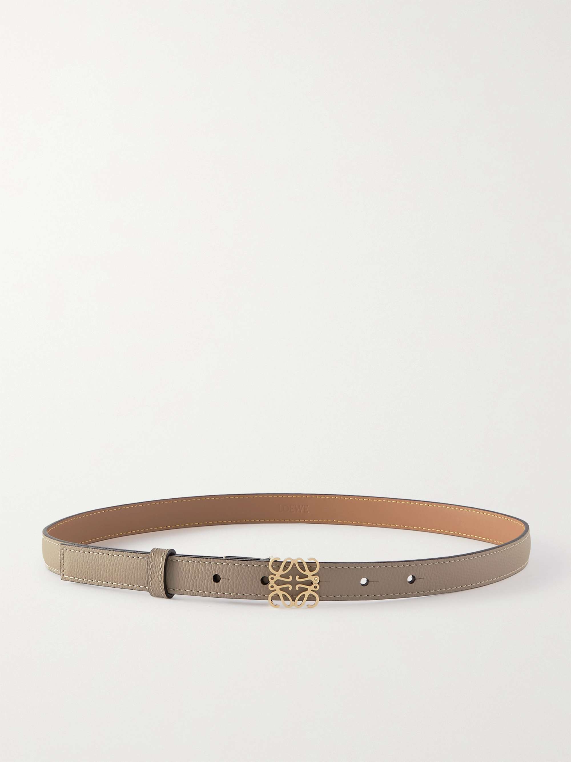 LOEWE Anagram textured-leather belt | NET-A-PORTER