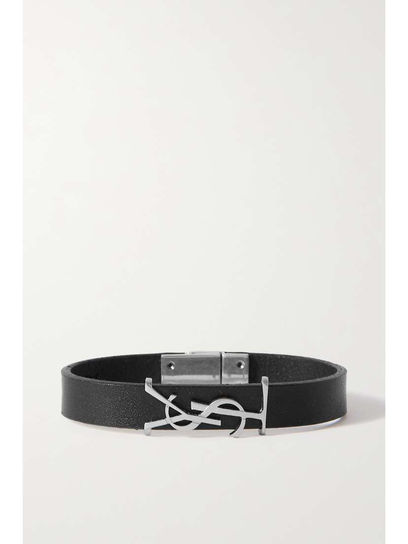 Saint Laurent Opyum eather And Silver-tone Bracelet