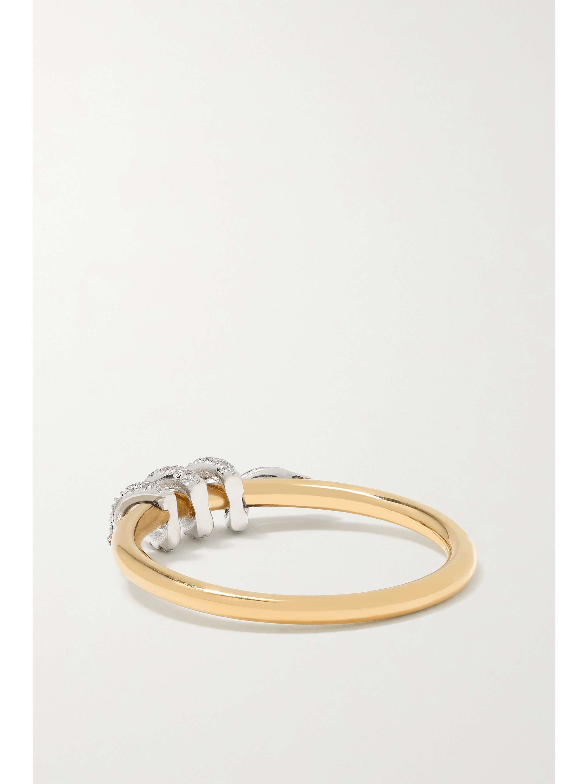 ILEANA MAKRI Twisted Boa 18-karat yellow and white gold diamond ring