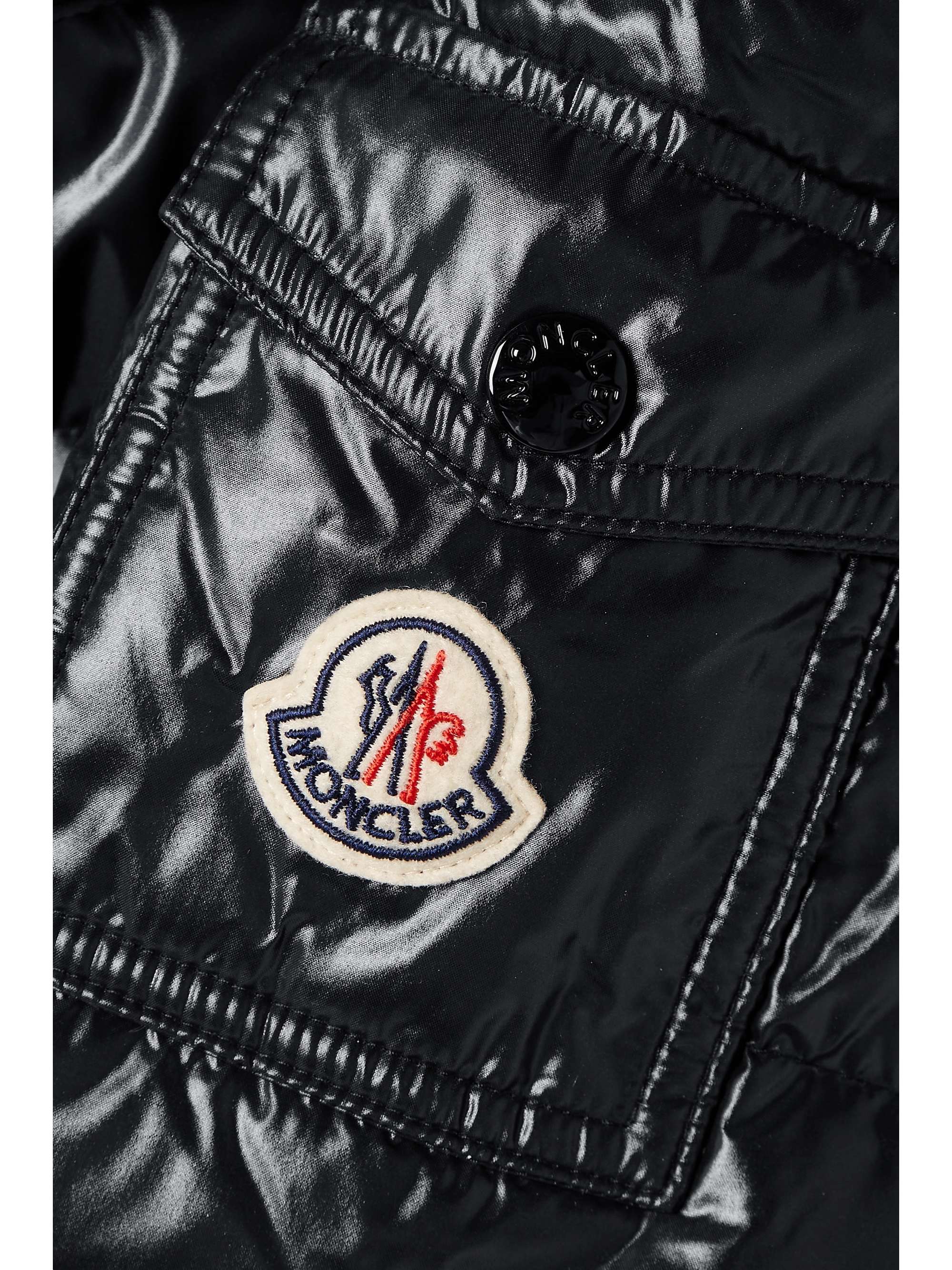 MONCLER Moka hooded quilted glossed-shell down coat