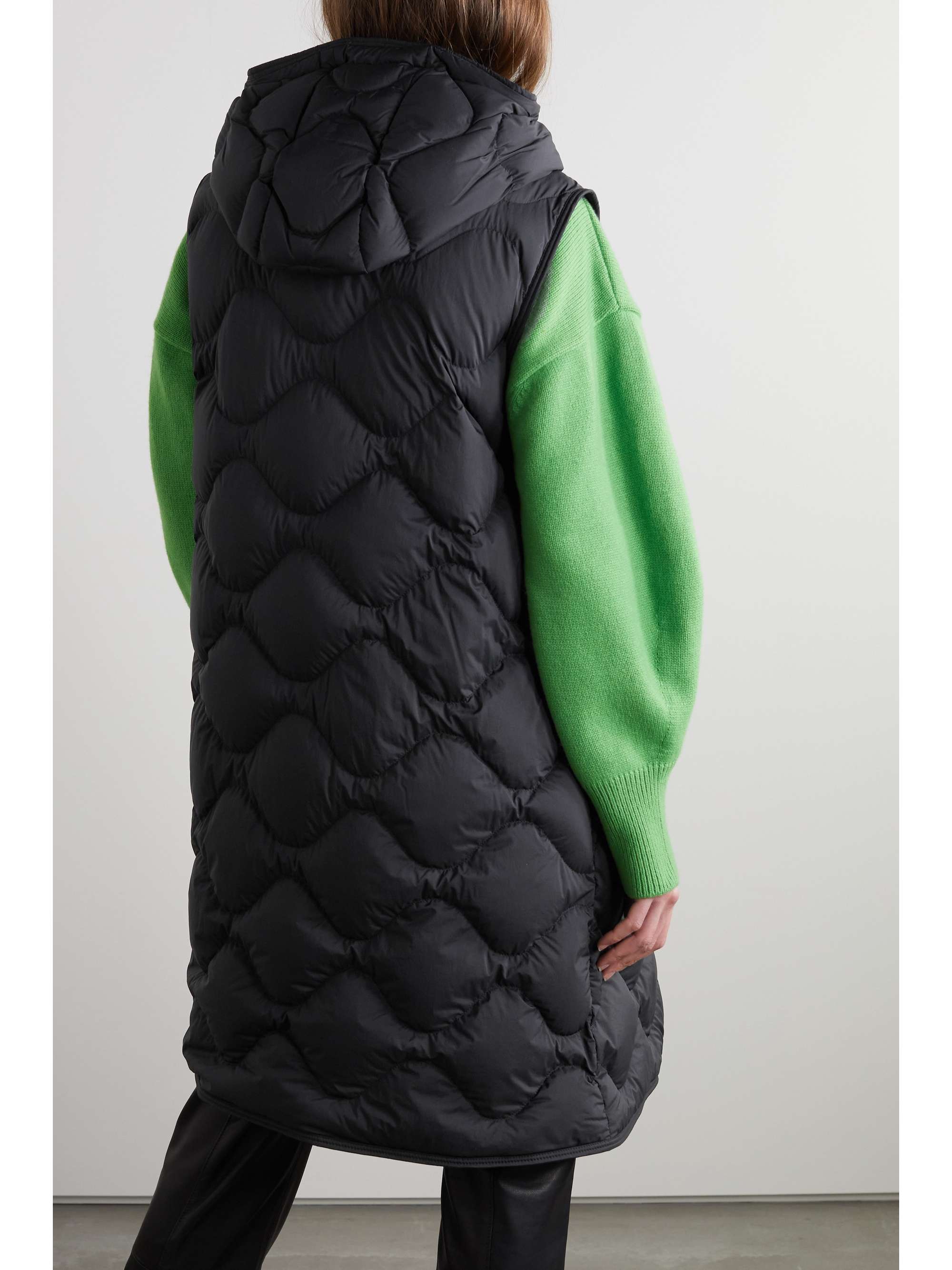 MONCLER Liveche hooded belted quilted shell down vest