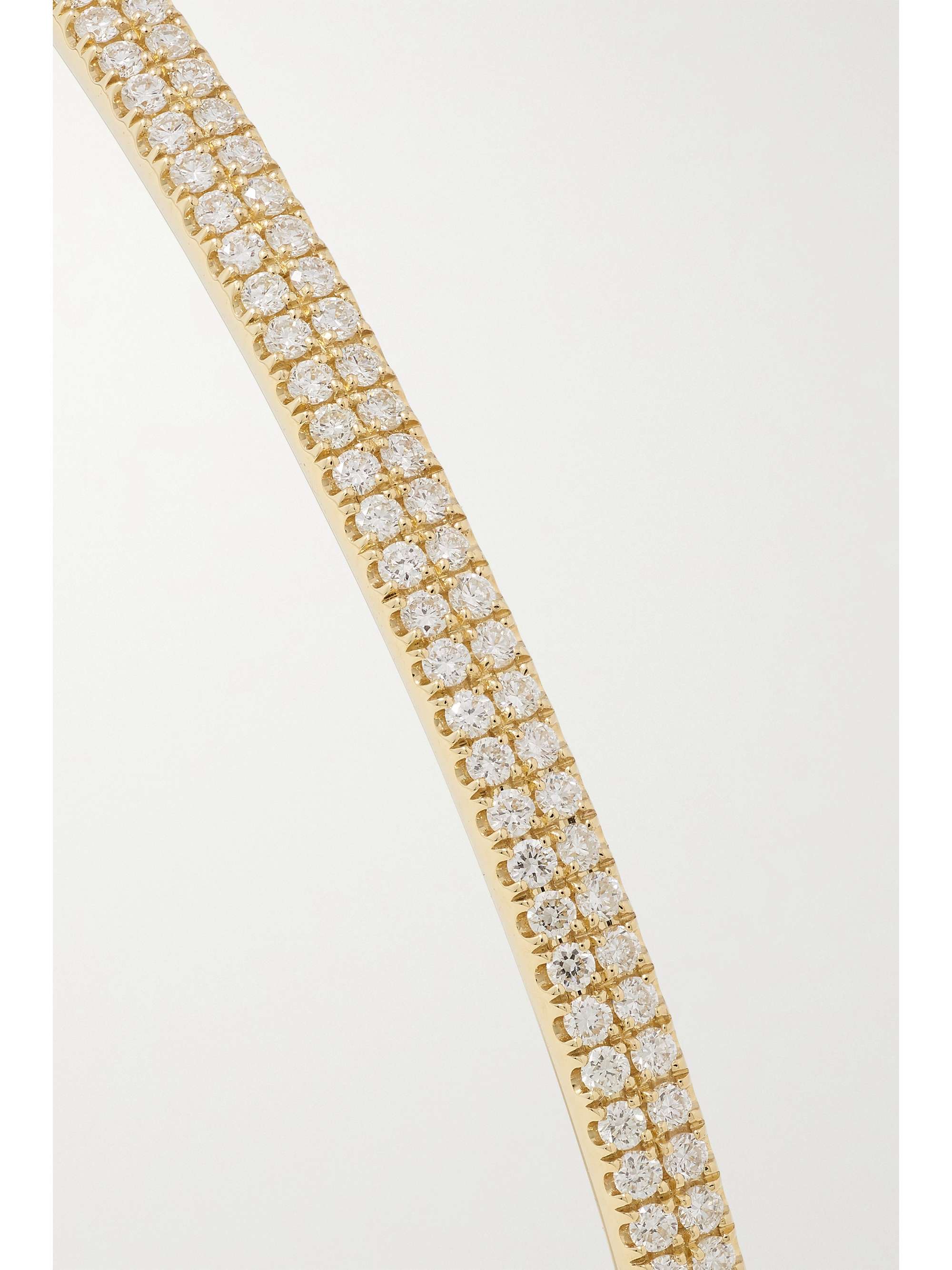 MIZUKI 14-karat gold diamond bangle