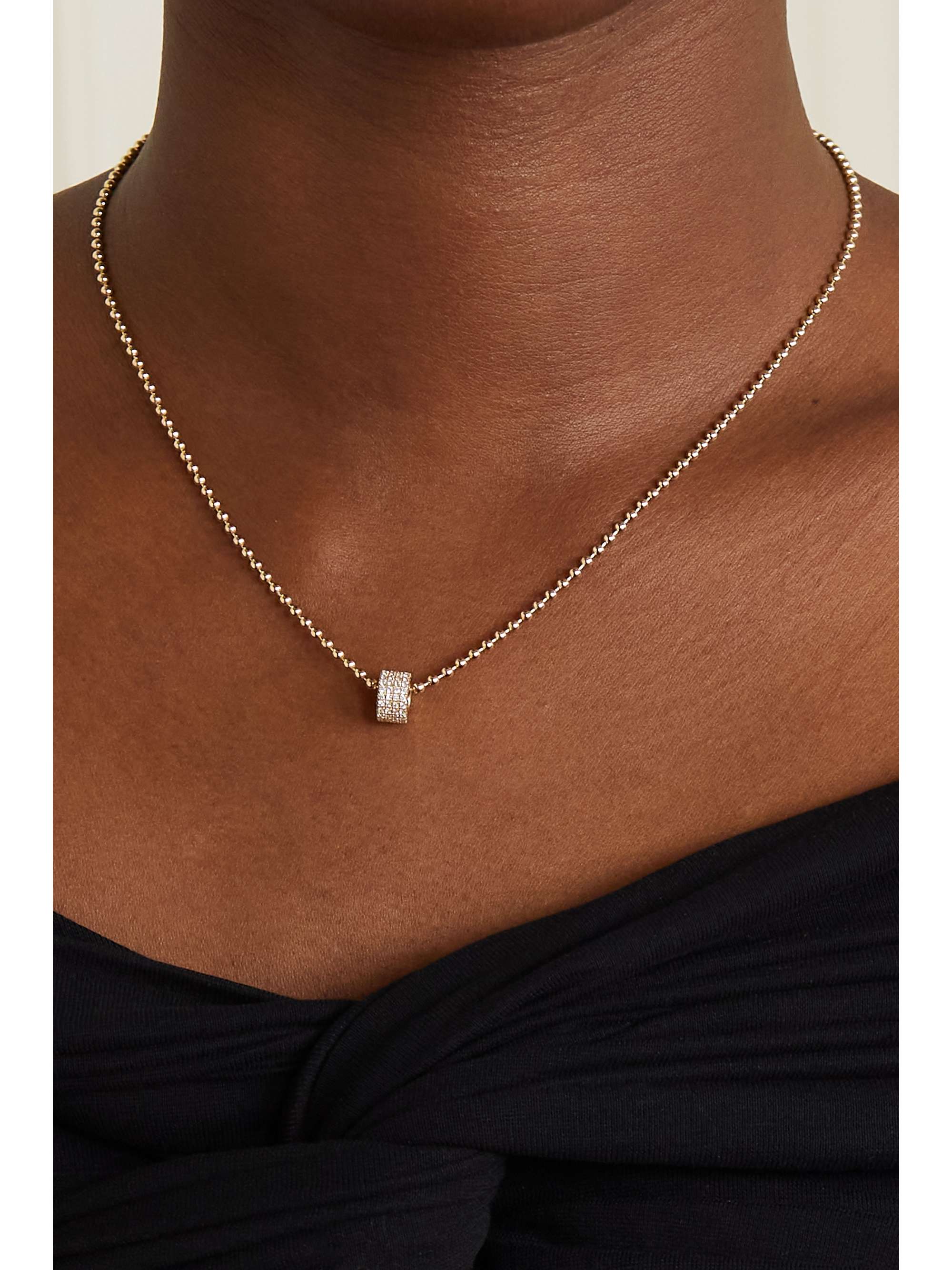 MIZUKI 14-karat diamond necklace