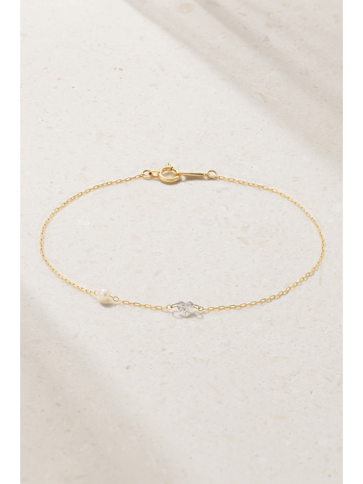 Mizuki 14-karat Gold, Pearl And Diamond Bracelet