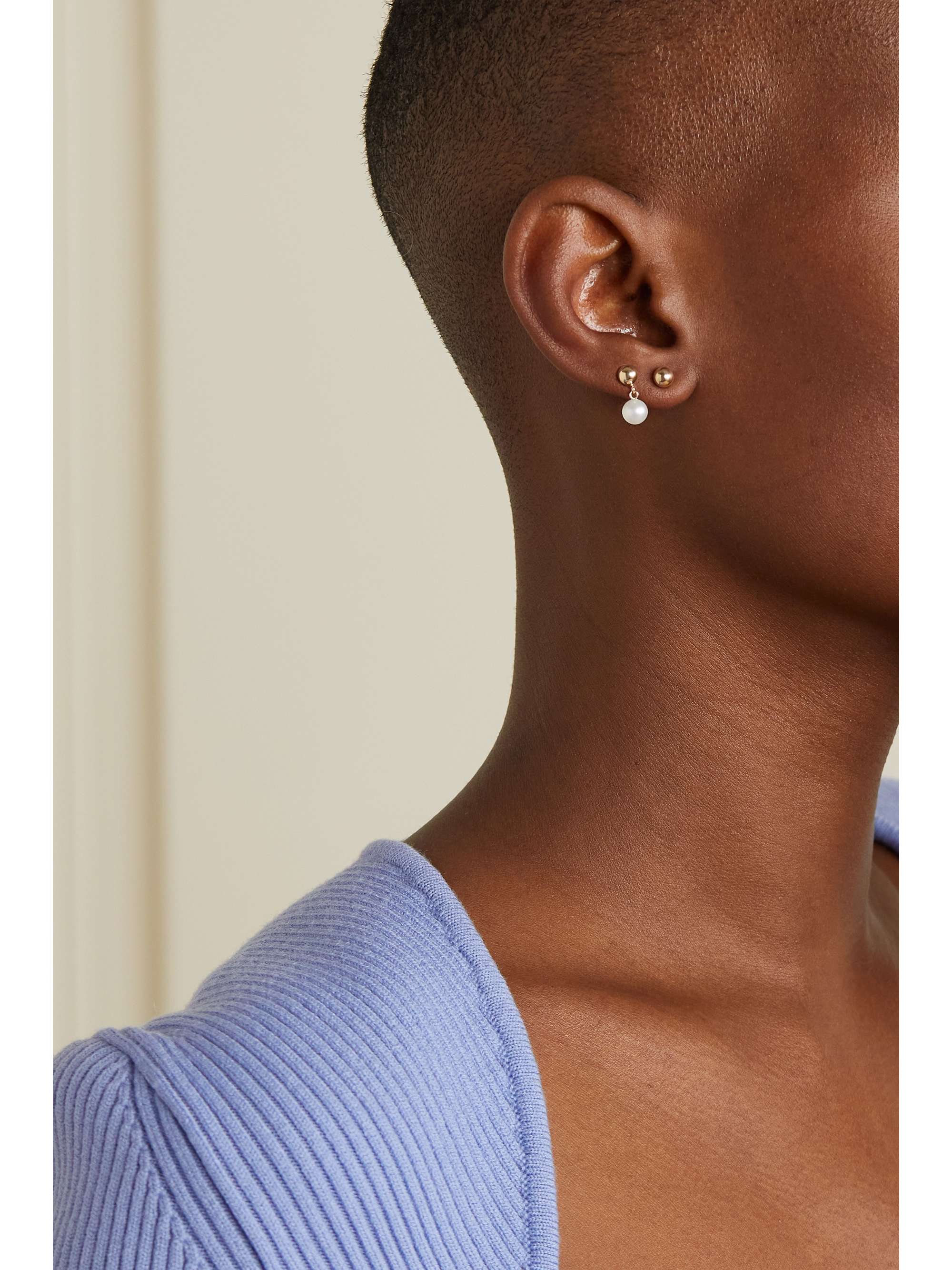MIZUKI 14-karat gold earrings