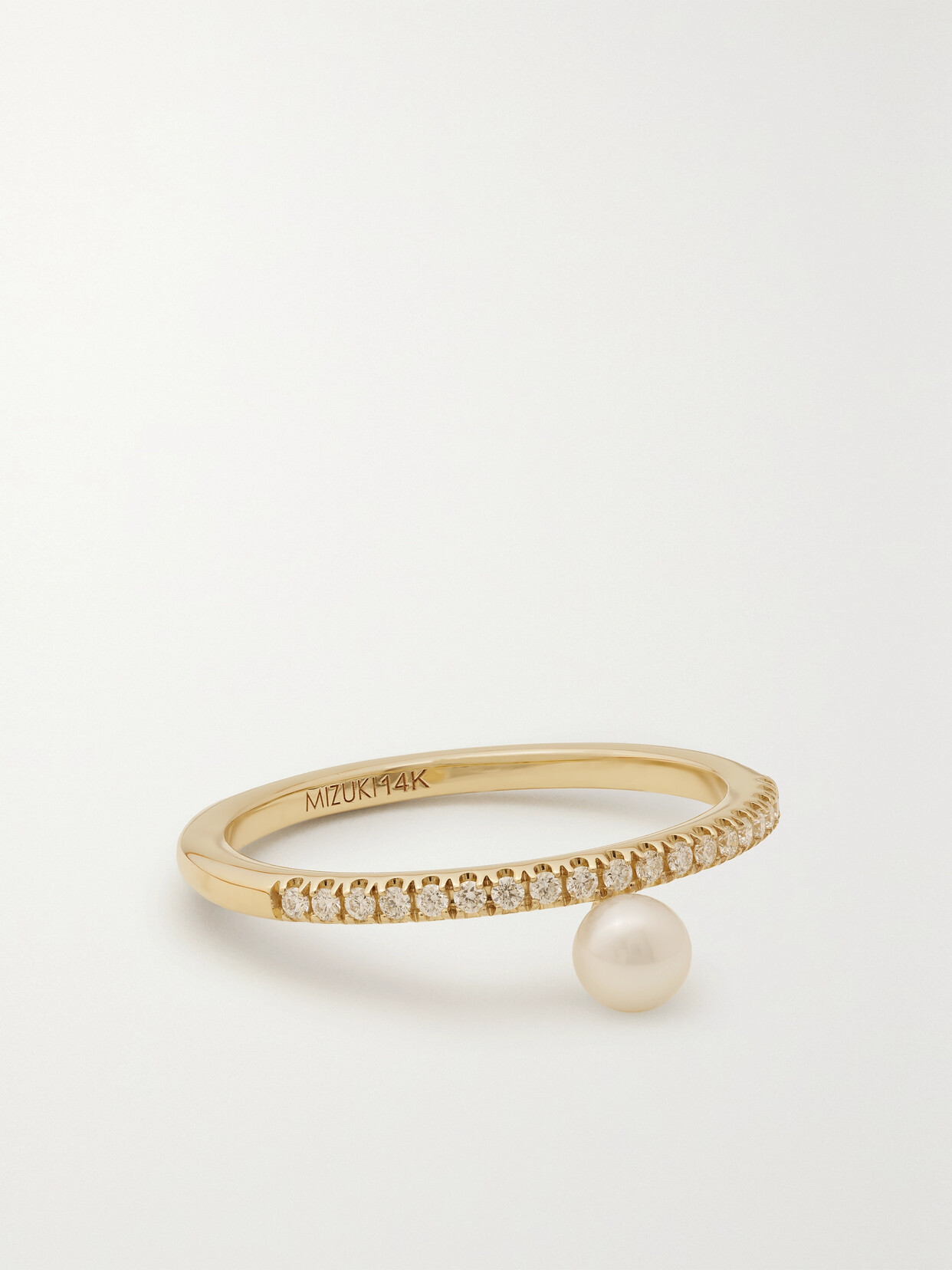 Mizuki Sea Of Beauty 14-karat Gold, Diamond And Pearl Ring - 7