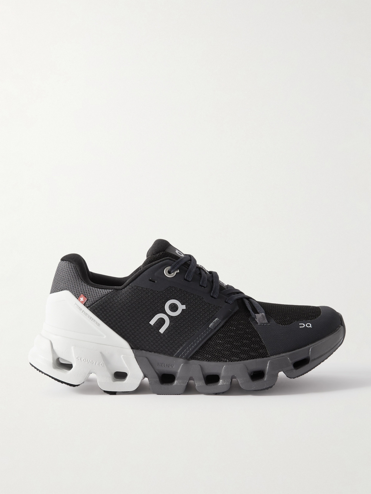 On Cloudflyer 4 Mesh And Rubber Trainers In Black