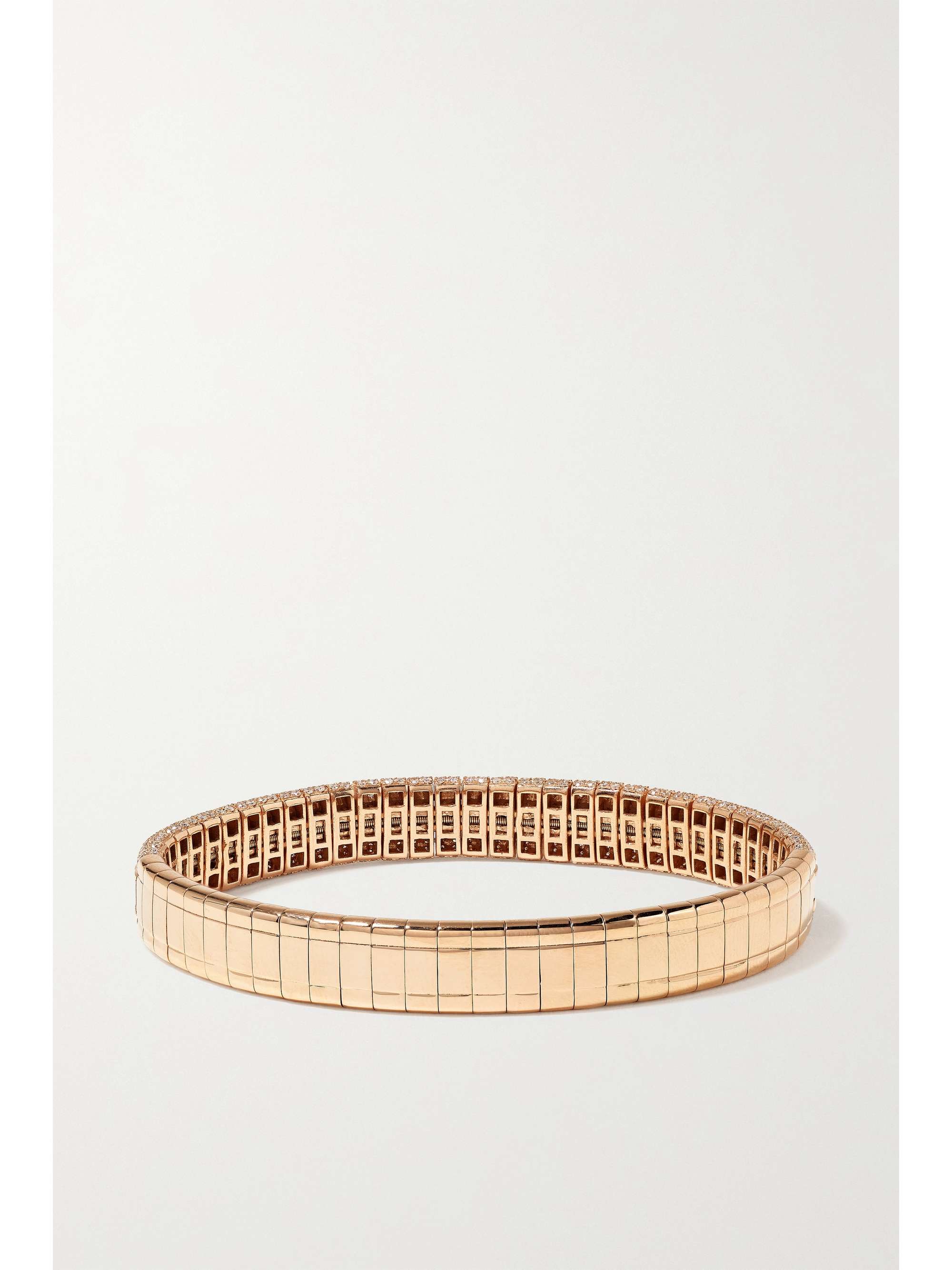 SHAY 18-karat rose gold diamond stretch bracelet