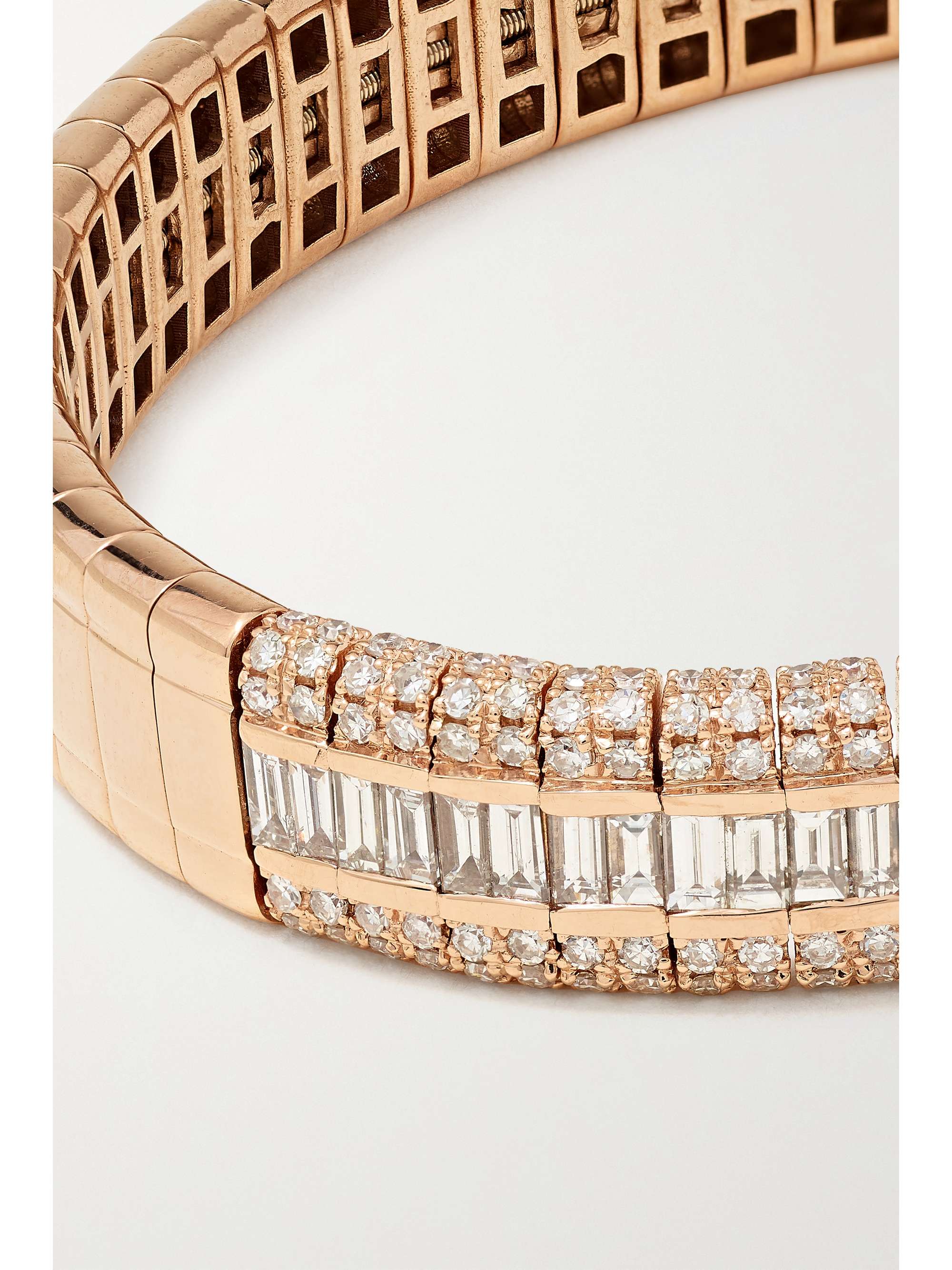 SHAY 18-karat rose gold diamond stretch bracelet