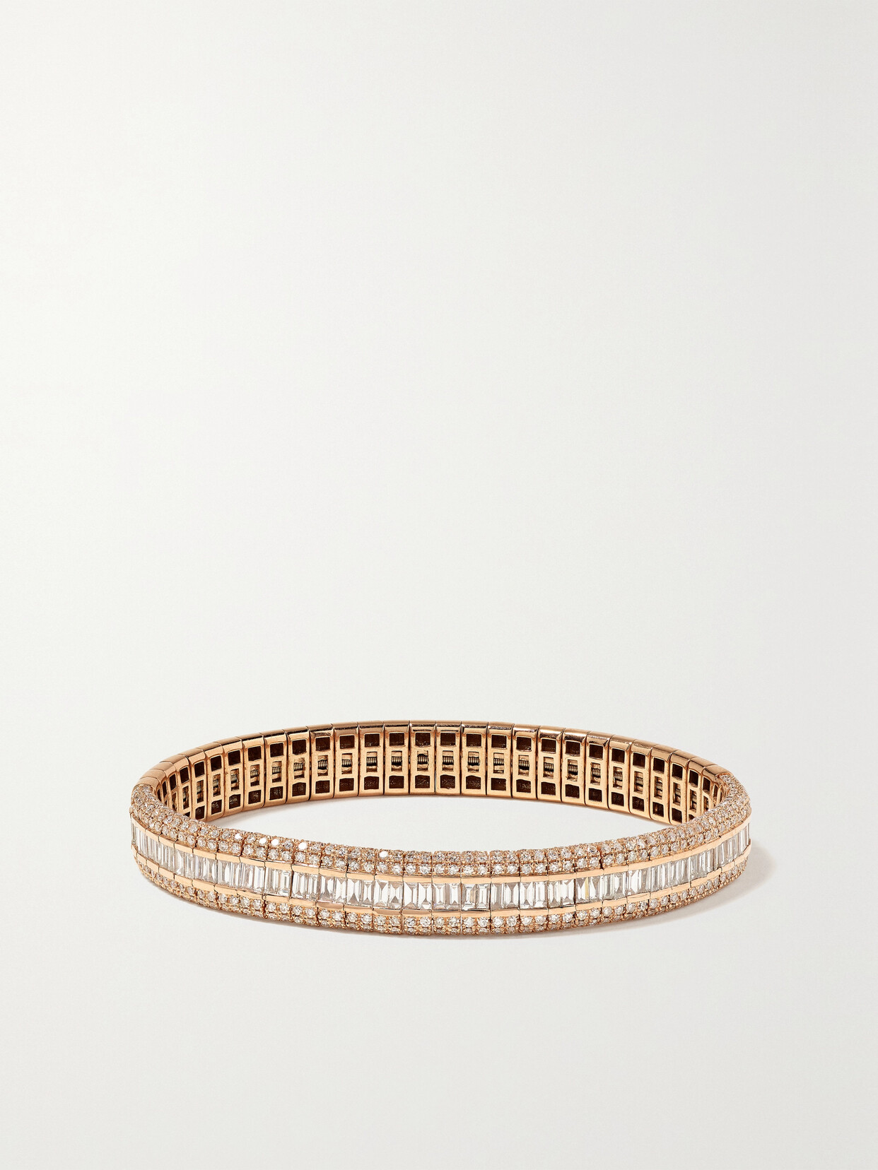 Shay 18-karat Rose Gold Diamond Stretch Bracelet