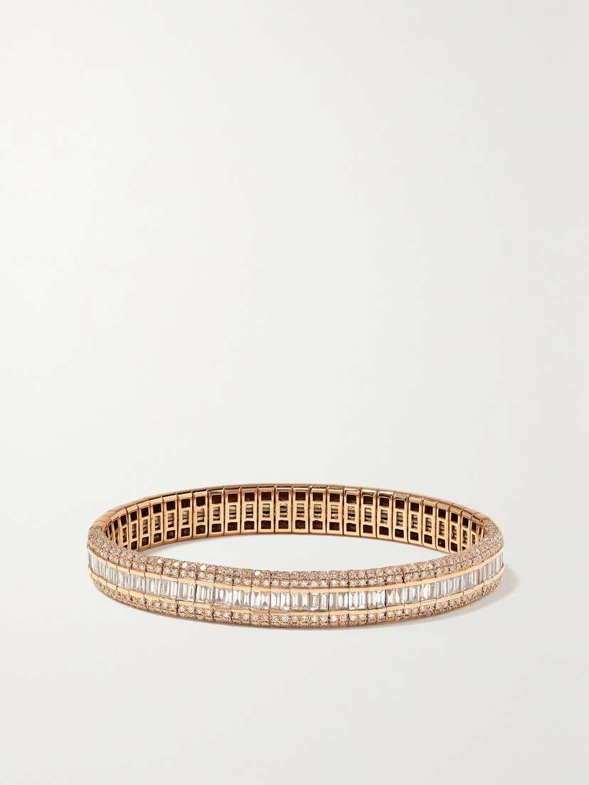 SHAY 18-karat Rose Gold Diamond Stretch Bracelet
