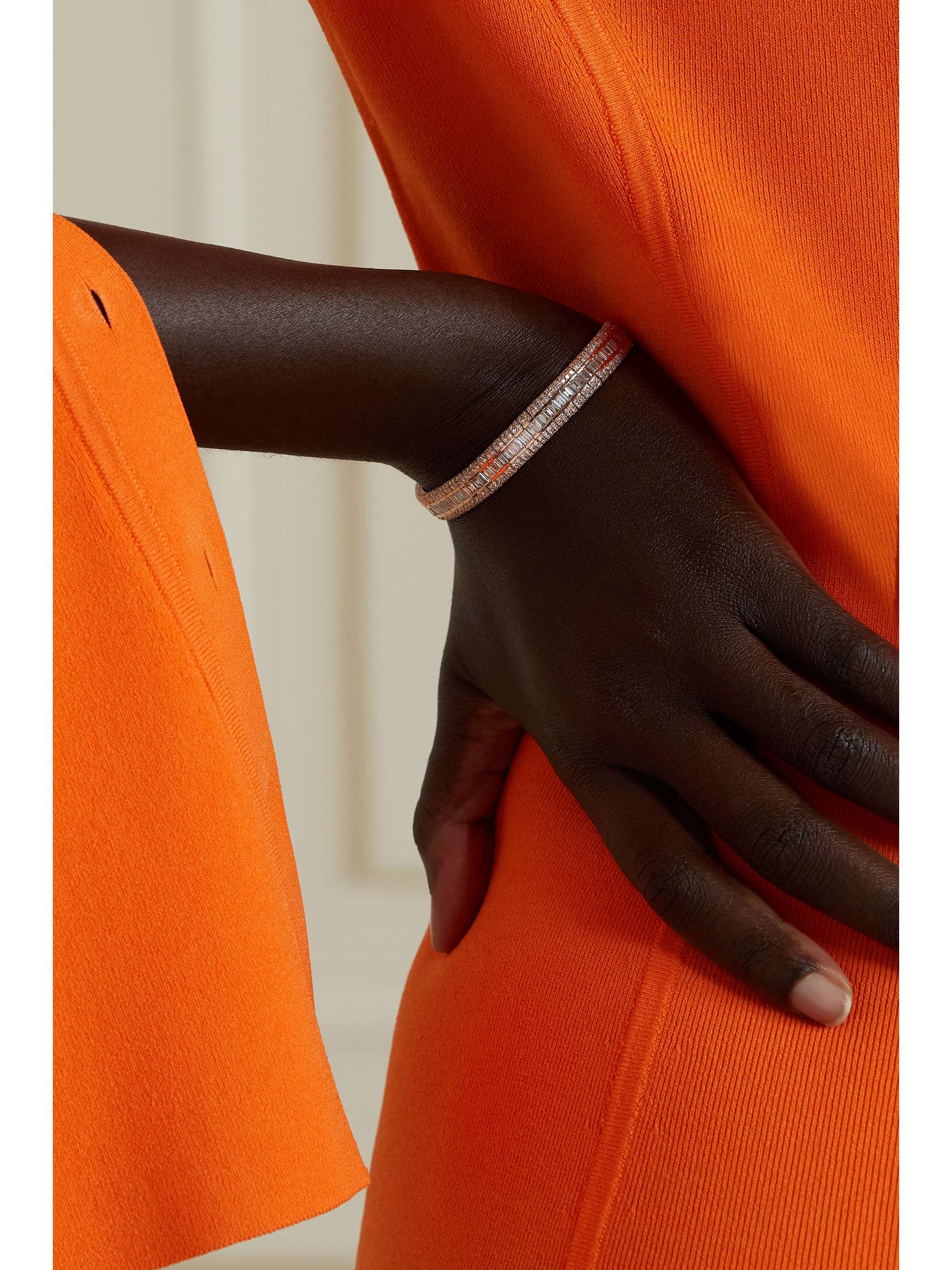 SHAY 18-karat rose gold diamond stretch bracelet