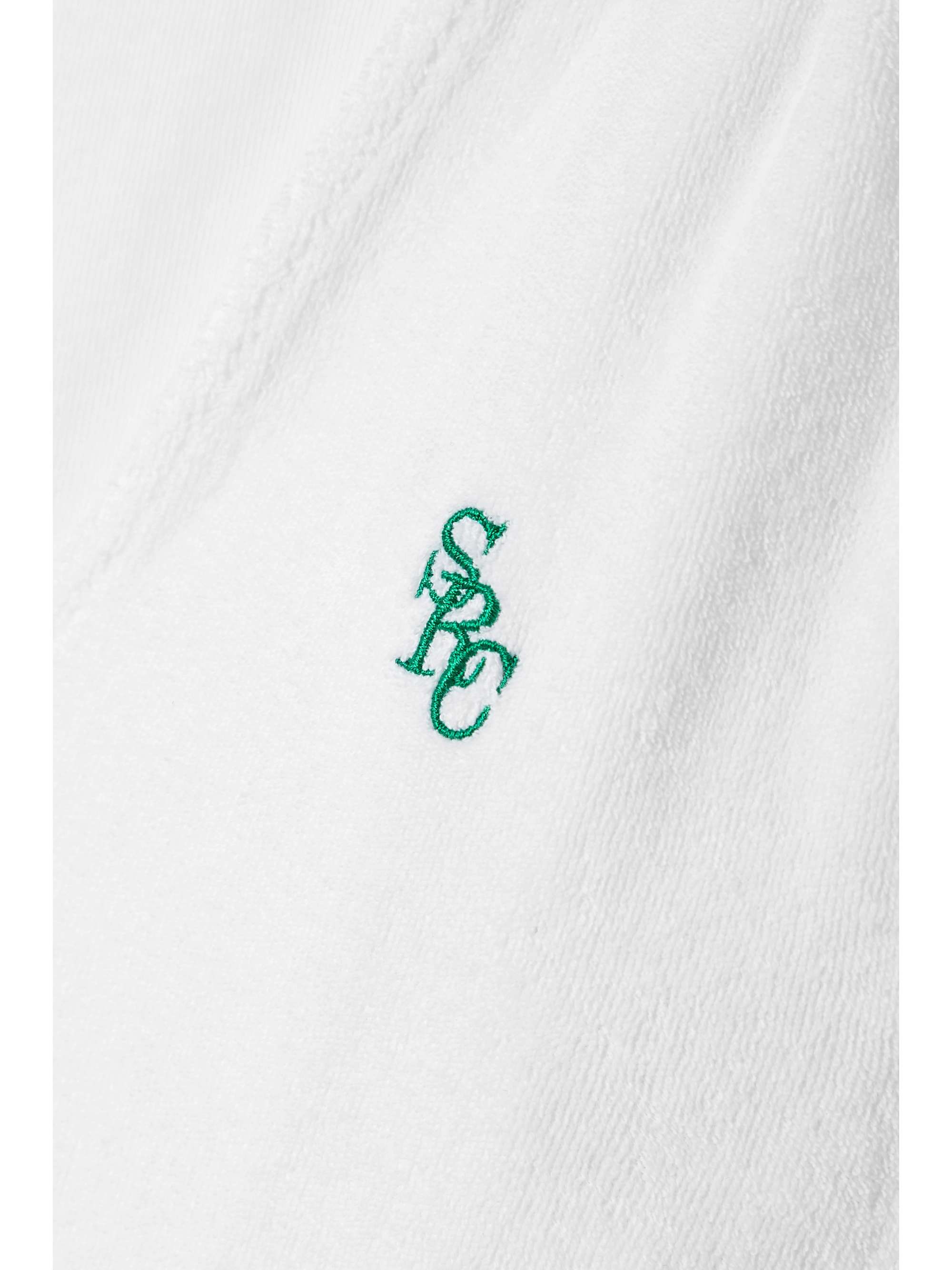 SPORTY & RICH Embroidered cotton-terry mini dress