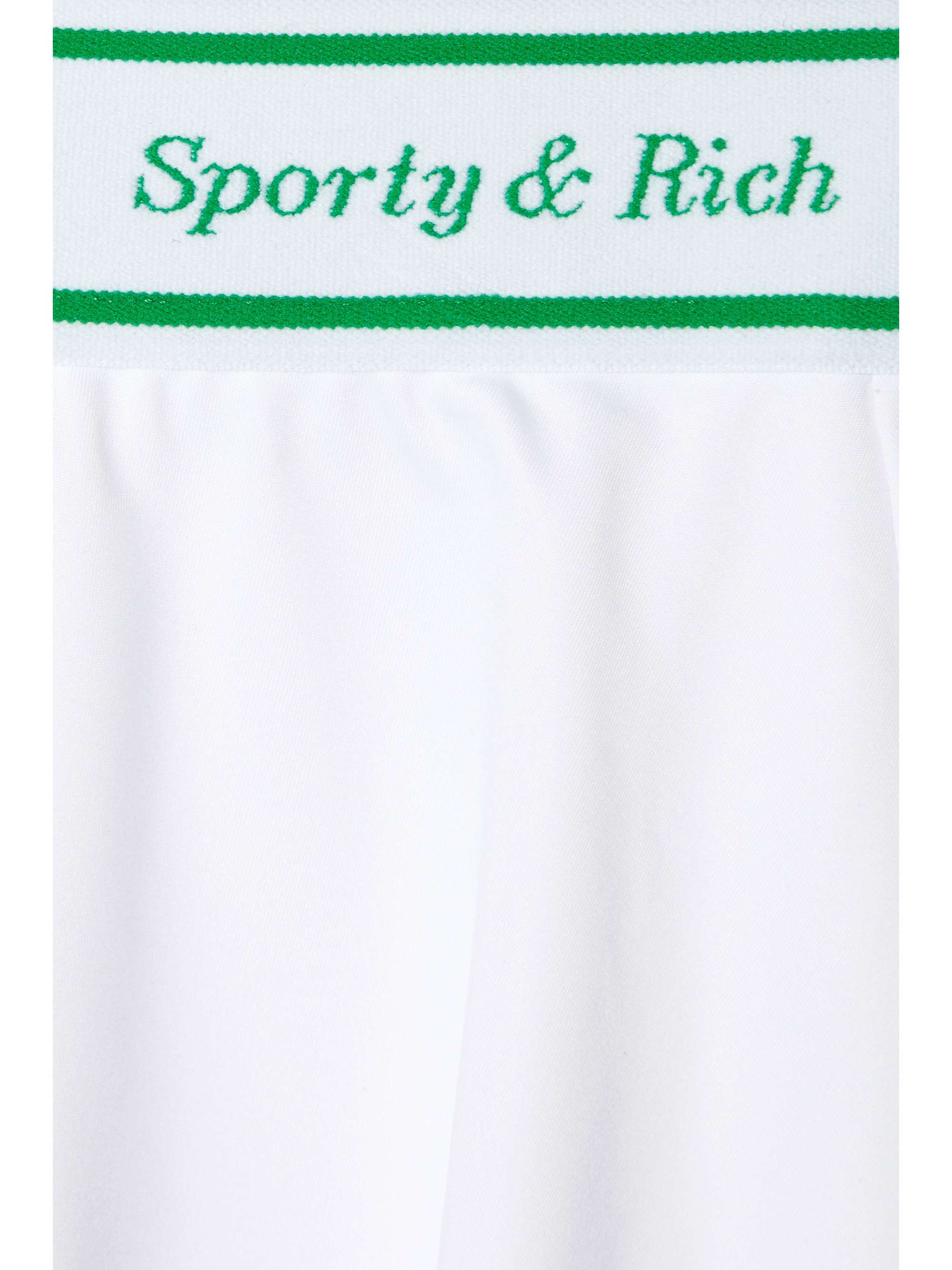 SPORTY & RICH Pleated stretch-jersey tennis skirt
