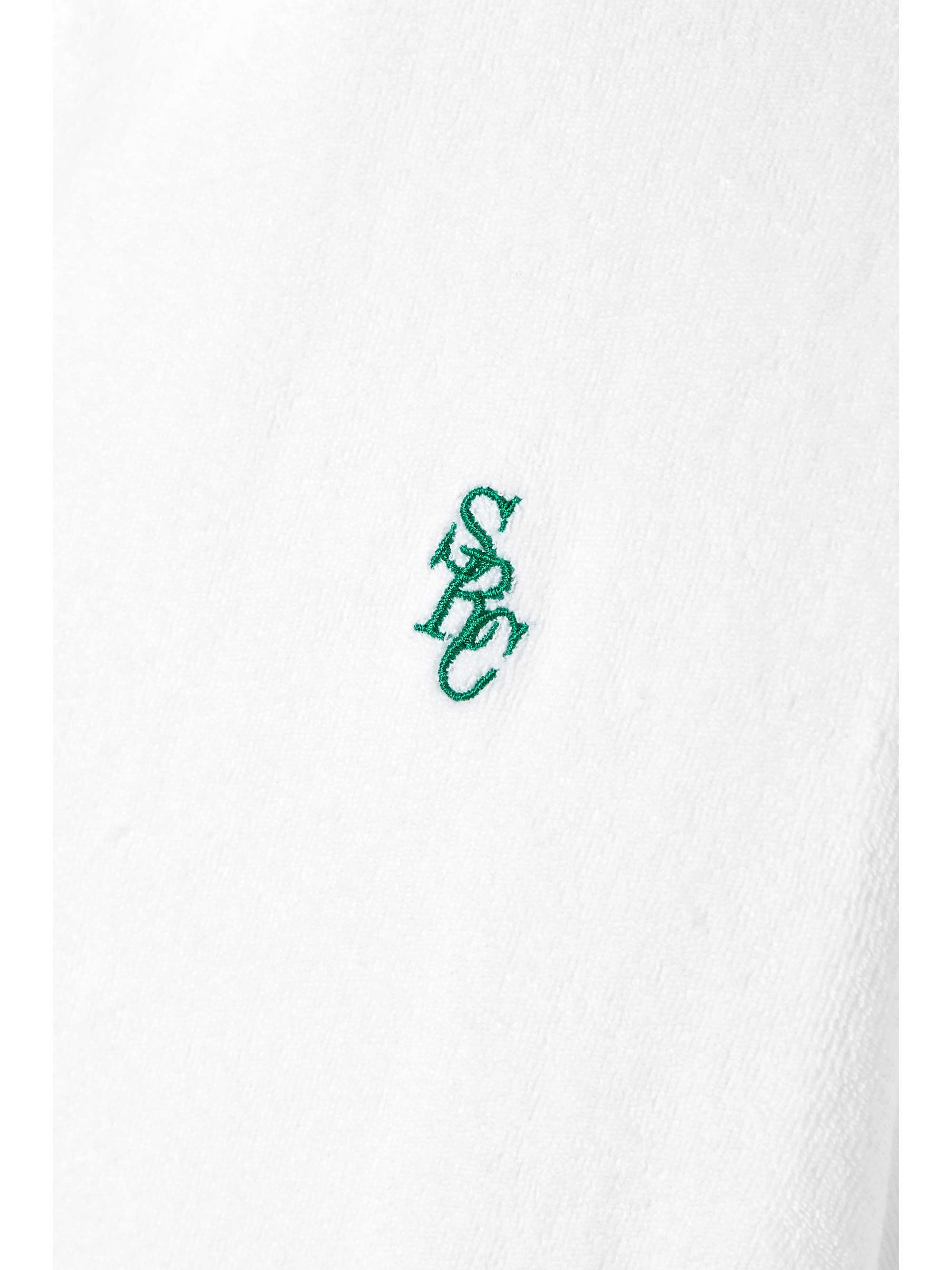 SPORTY & RICH Embroidered cotton-terry polo shirt