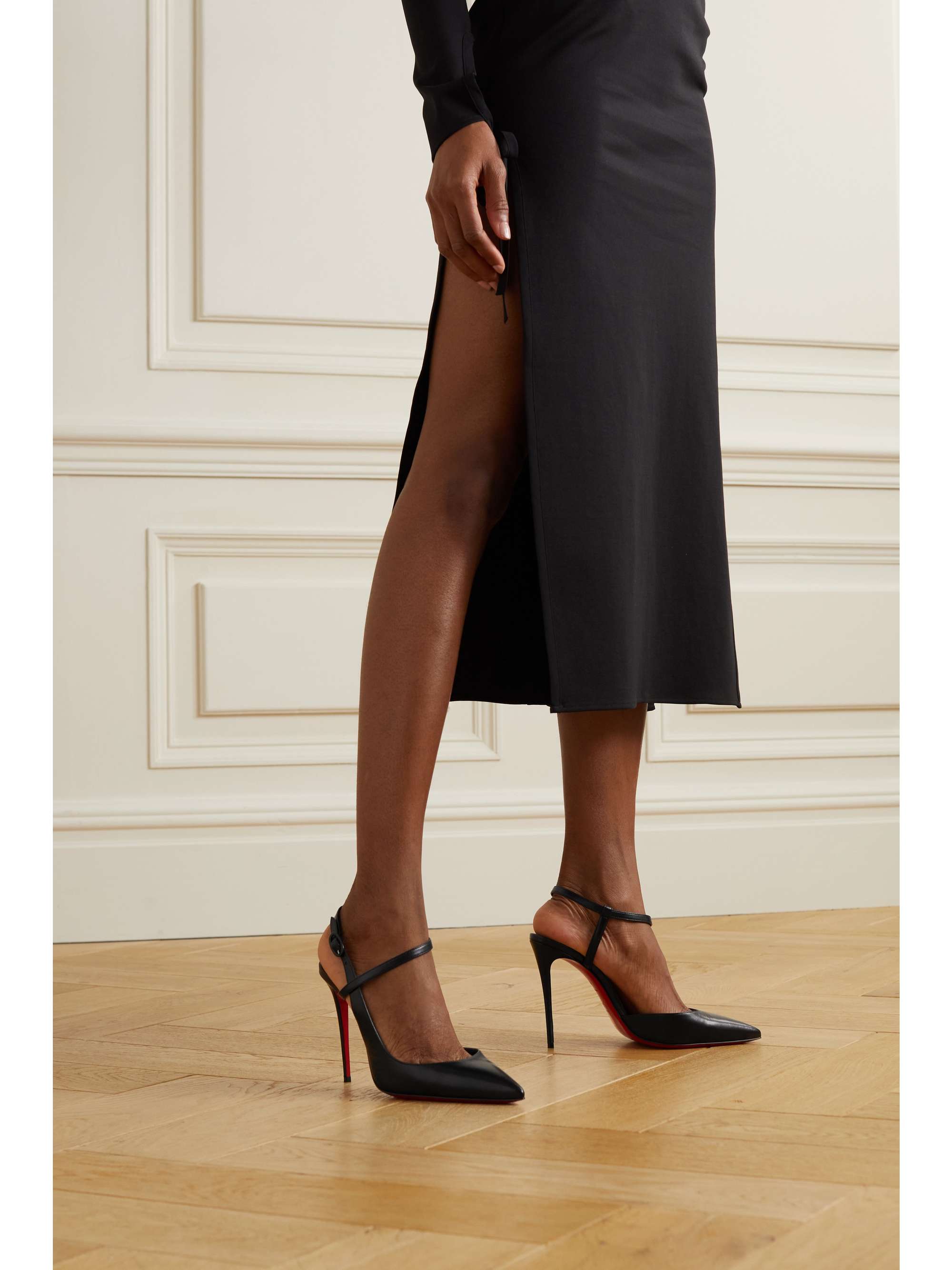 CHRISTIAN LOUBOUTIN Jenlove 100 leather slingback pumps