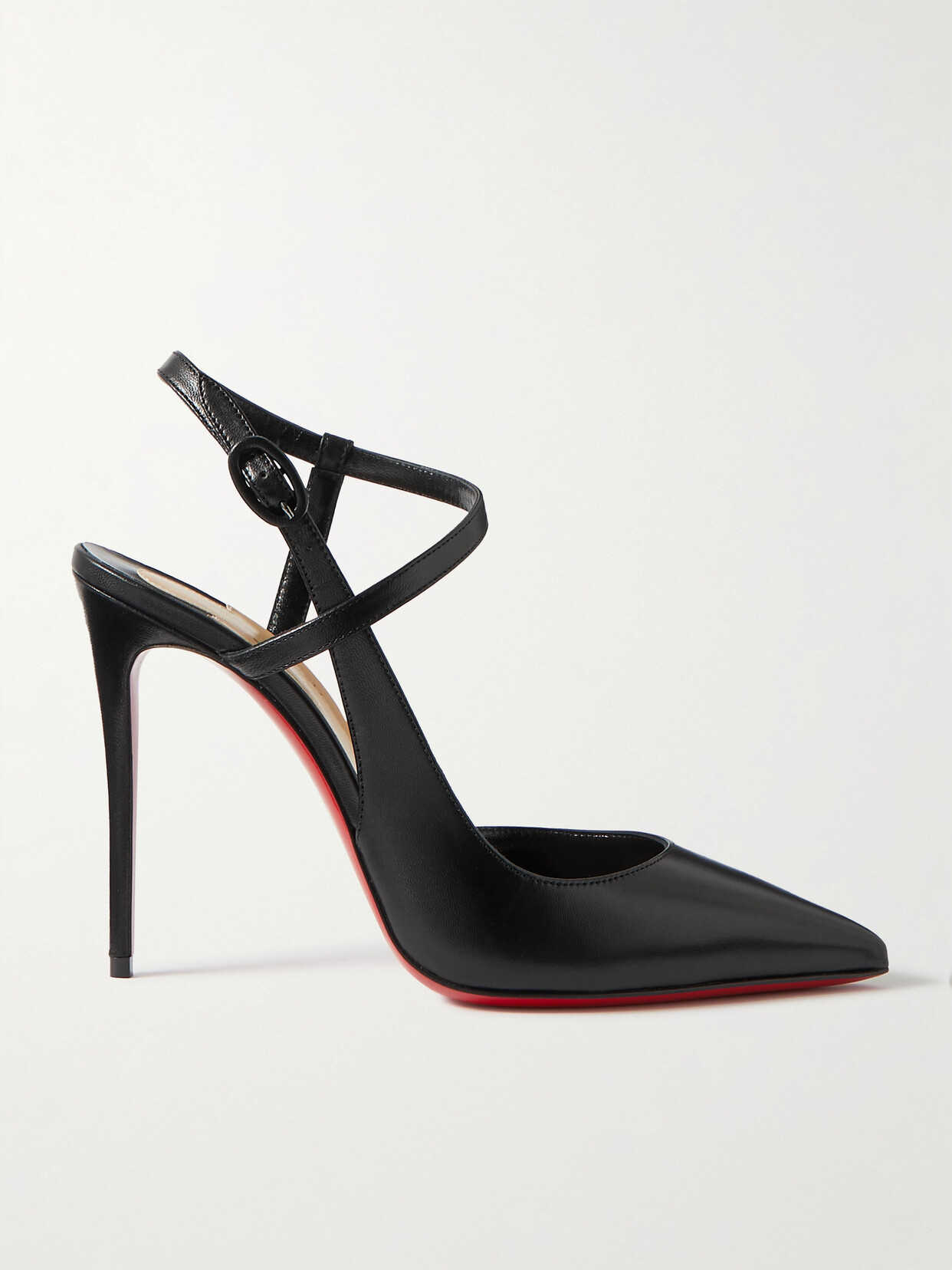 Christian Louboutin 100mm Jenlove Leather Slingback Pumps In Black