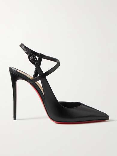 CL Jenlove Pumps 100mm Star Textured Specchio Leather Black