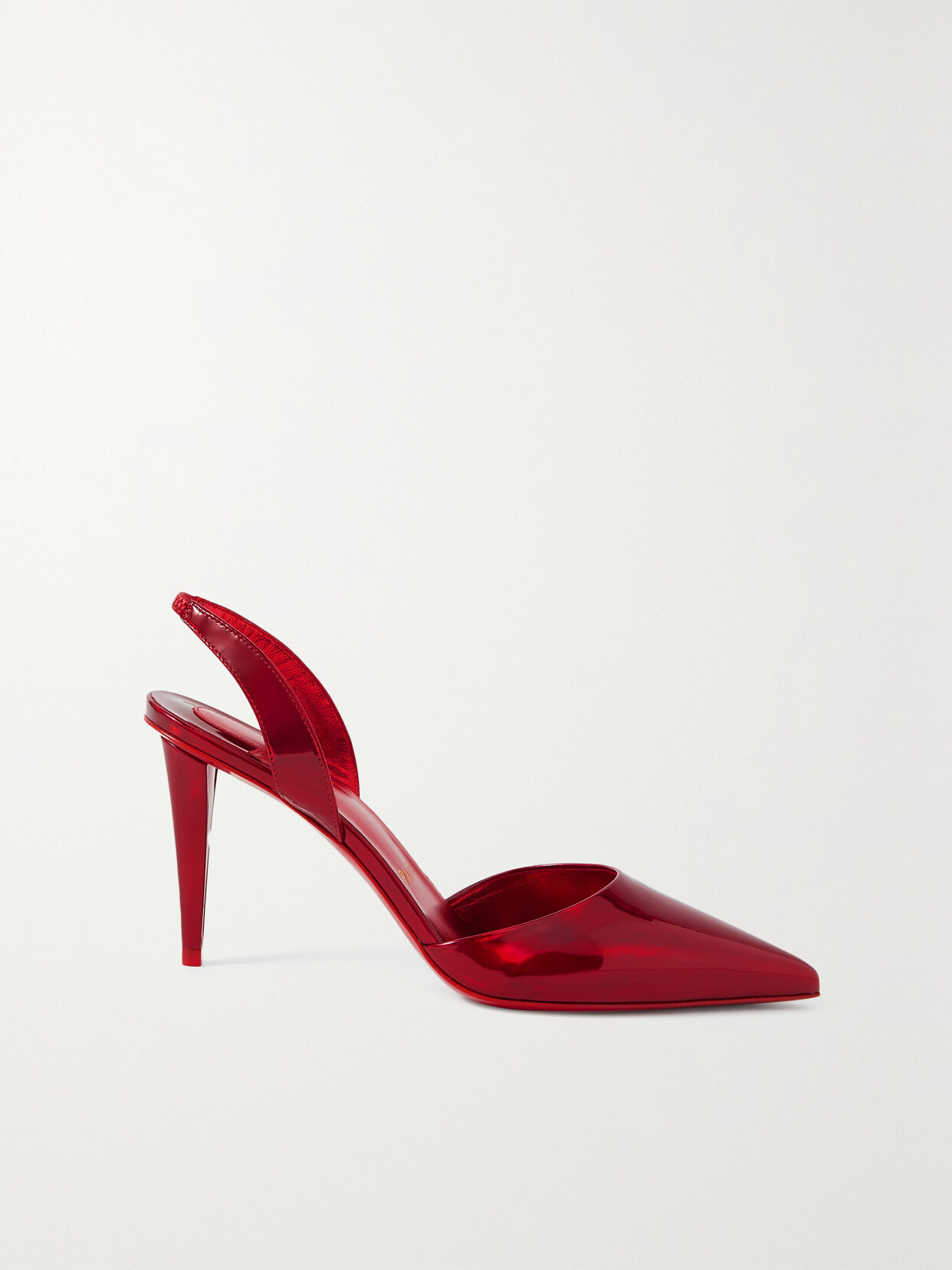 Christian Louboutin Astrid 85 Patent-leather Slingback Pumps - Red