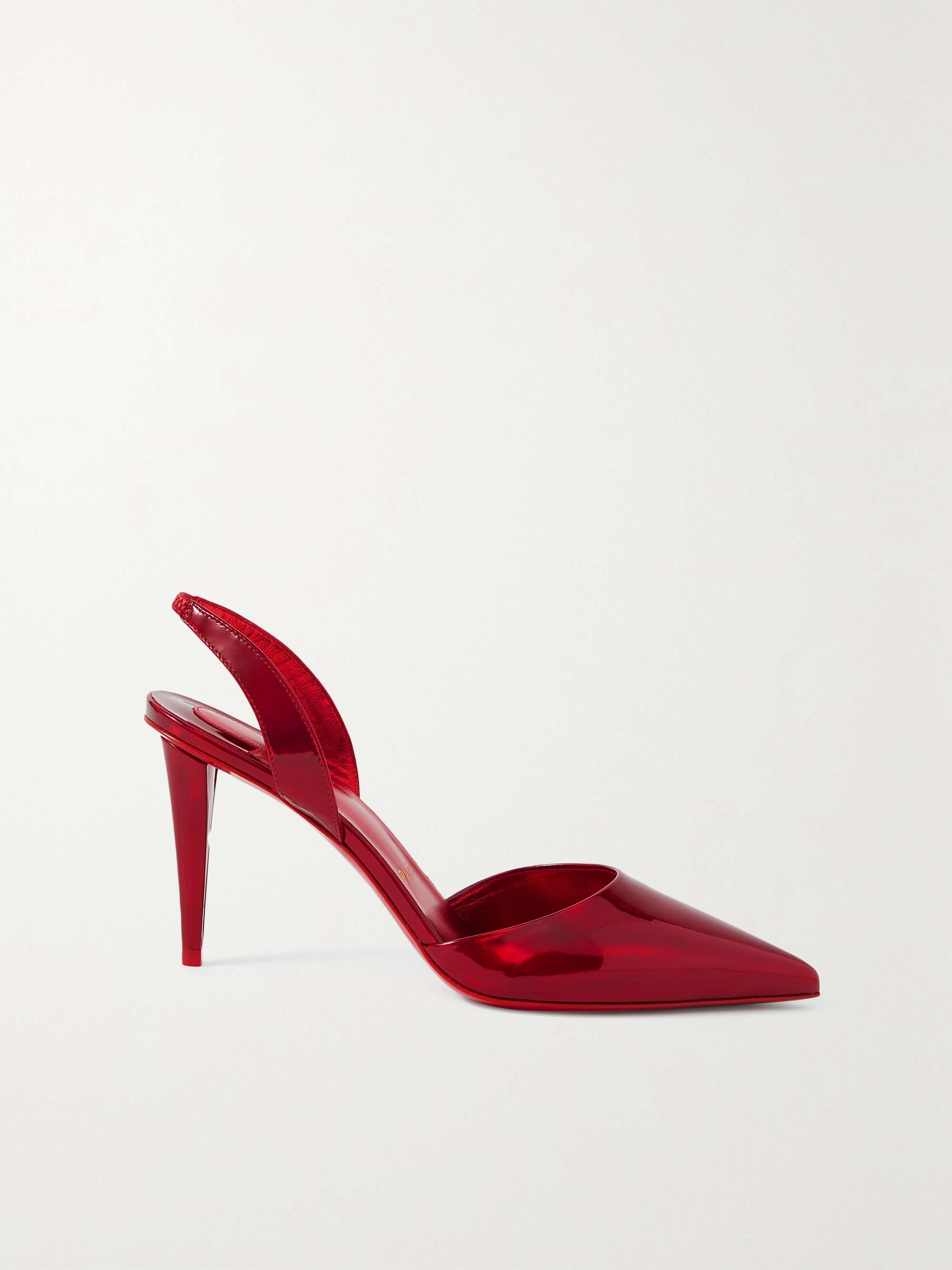 CHRISTIAN LOUBOUTIN Astrid 85 patent-leather slingback pumps | NET-A-PORTER