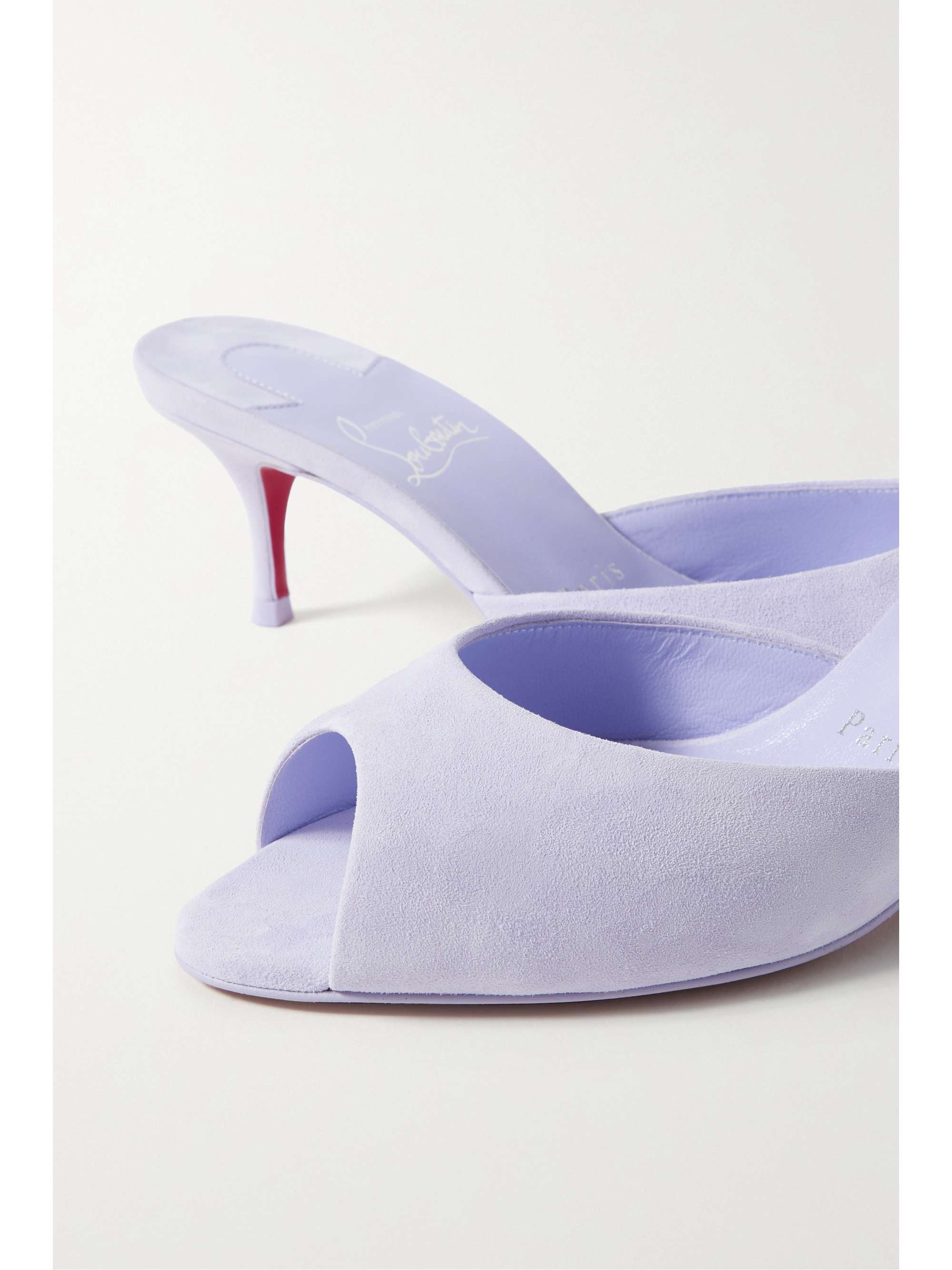 CHRISTIAN LOUBOUTIN حذاء ميول Me Dolly من جلد السويد مع كعب بارتفاع 55 مم