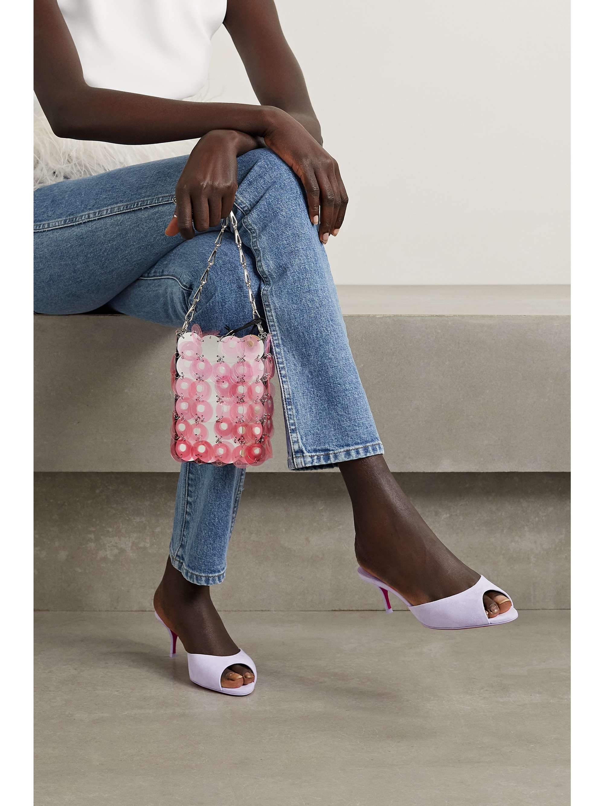 CHRISTIAN LOUBOUTIN حذاء ميول Me Dolly من جلد السويد مع كعب بارتفاع 55 مم