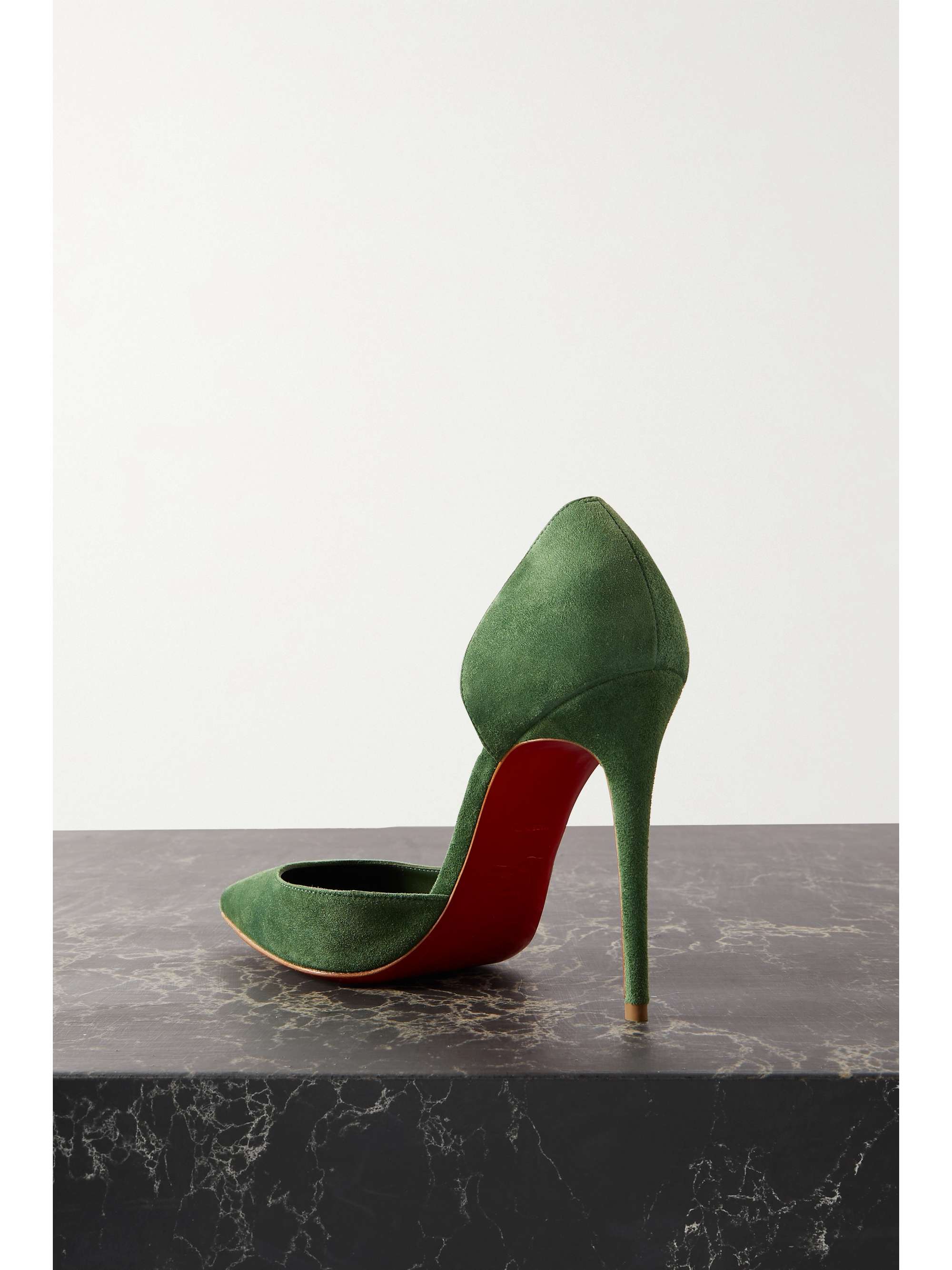 CHRISTIAN LOUBOUTIN Iriza 100 suede point-toe pumps